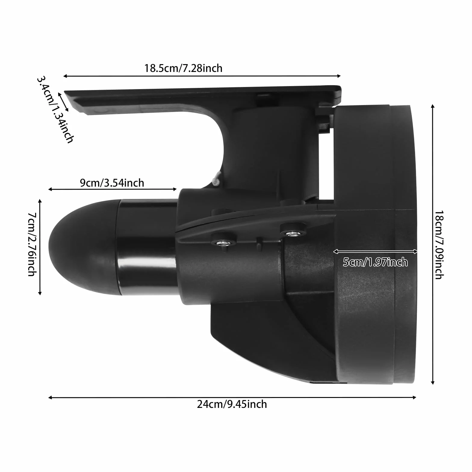 Thruster subacqueo 12 V 288 W 200 kg spinta 4-5 km/h motore elettrico per SUP tavola da surf senza batteria