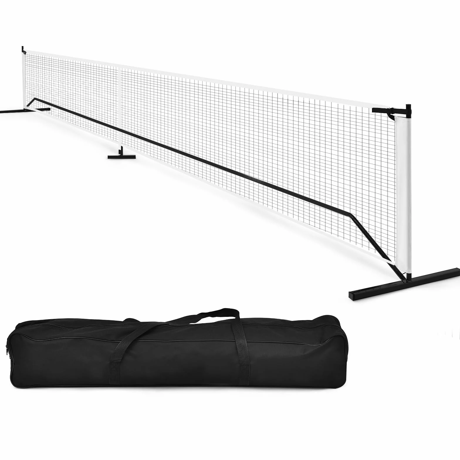 LIFEZEAL Rete Pickleball Portatile 670x92x70cm Set Resistente in Poliestere con Borsa Trasporto per Badminton Tennis Pallavolo