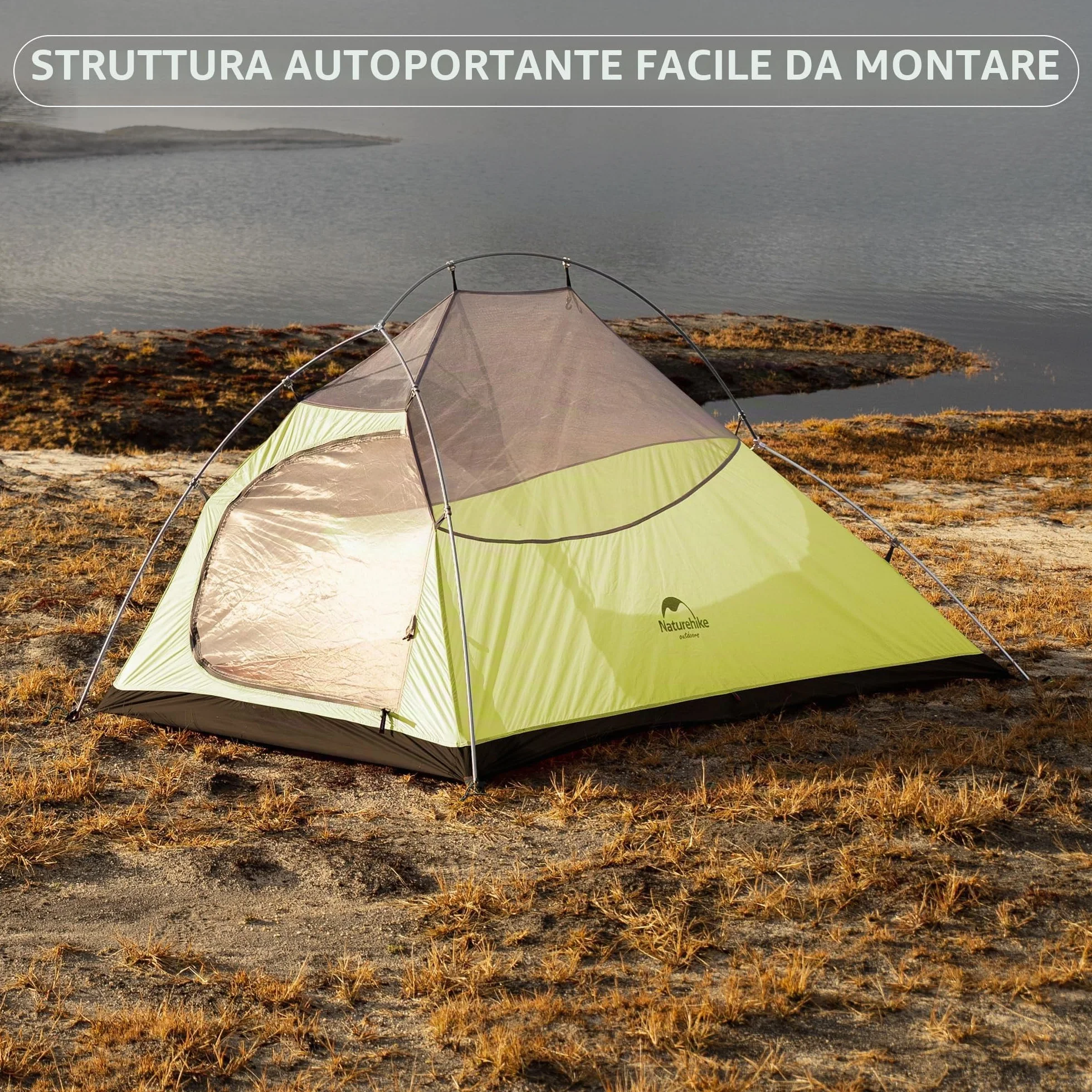 Naturehike Cloud-up 2 Persona Tenda Campeggio Doppio Strato 3-4 Stagioni
