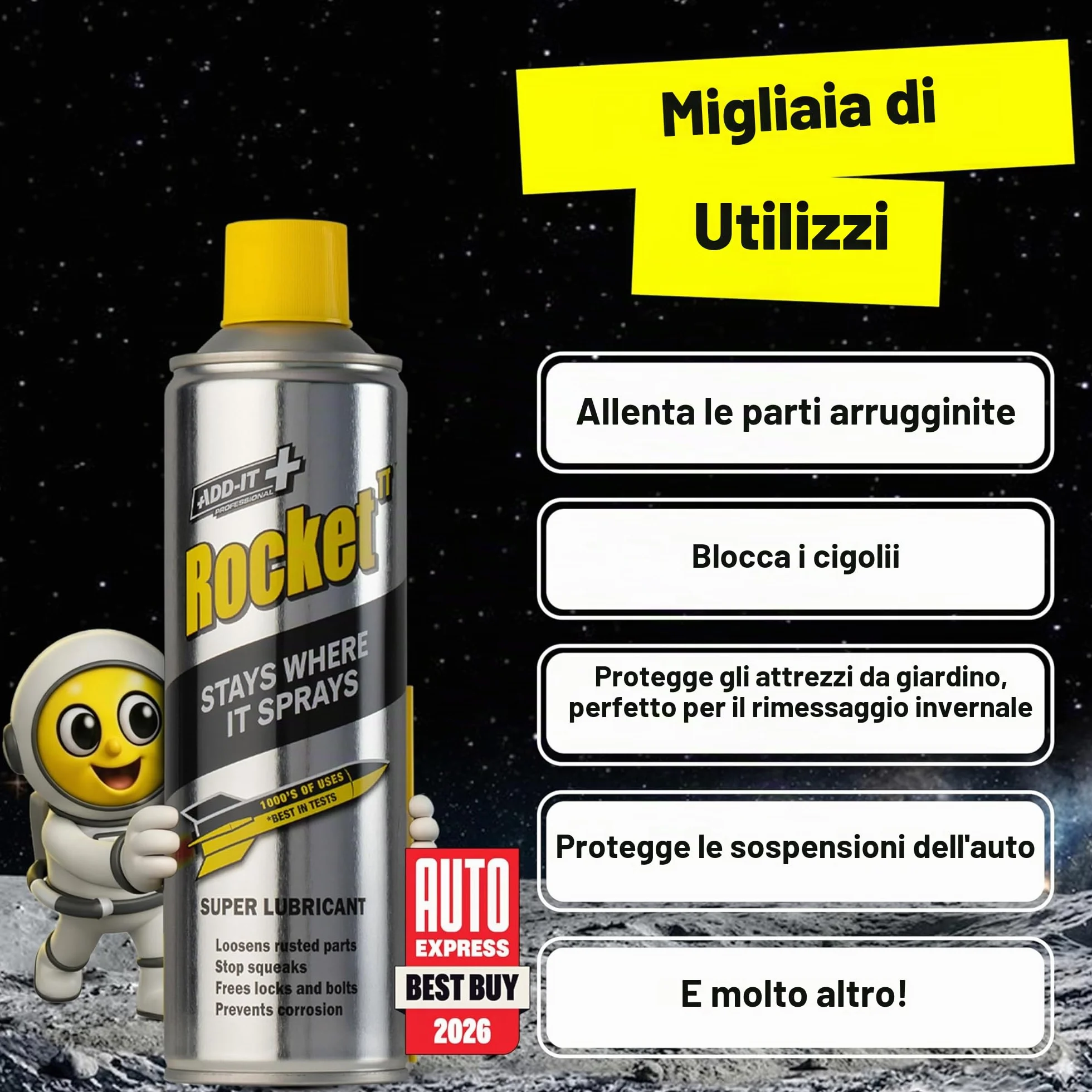 Rocket TT Tappo e cannuccia super lubrificante multiuso 100ml
