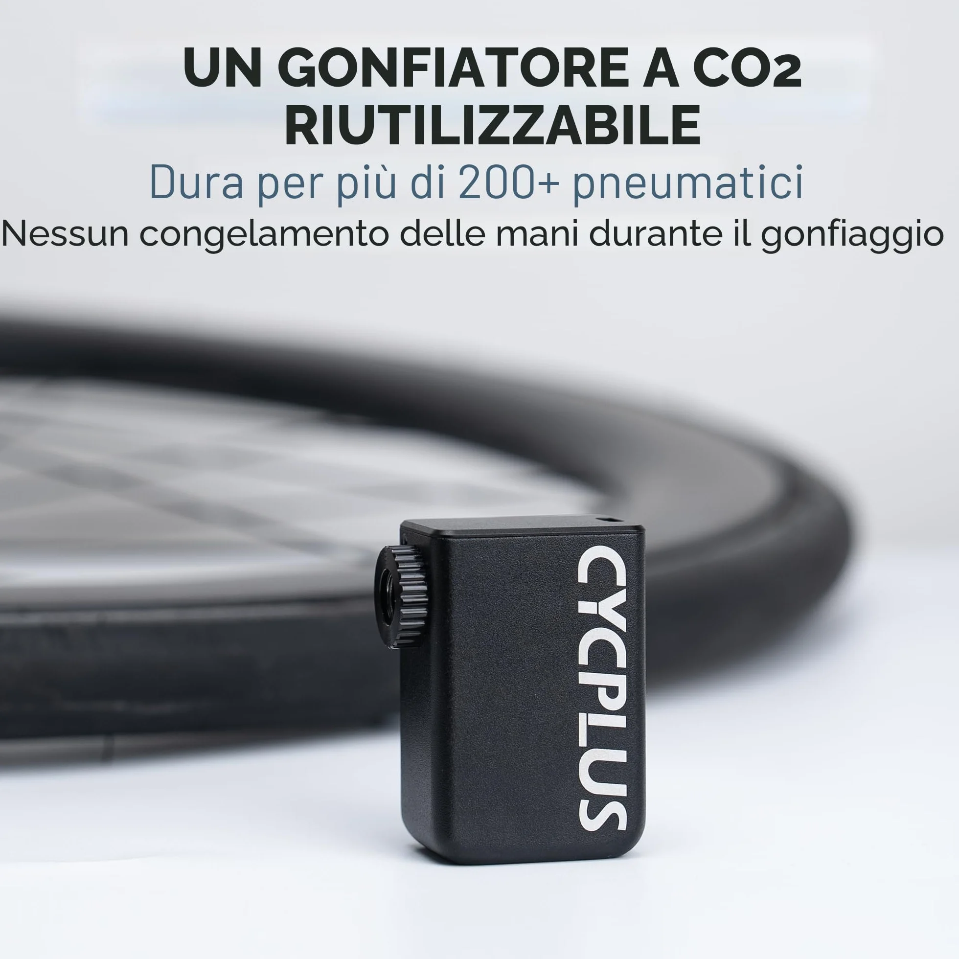 CYCPLUS Tiny E-Pump Pompa per bicicletta elettrica portatile 100 psi ricaricabile USB-C