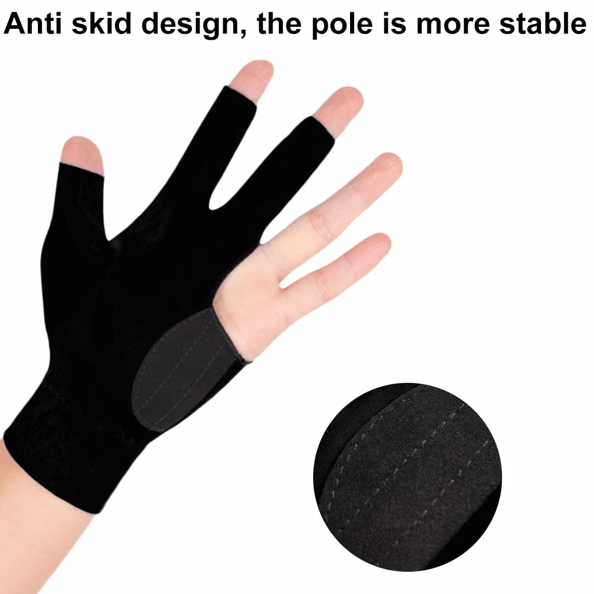 Guanto da Biliardo Traspirante Asciugatura Rapida Tre Dita Unisex 2 Pezzi