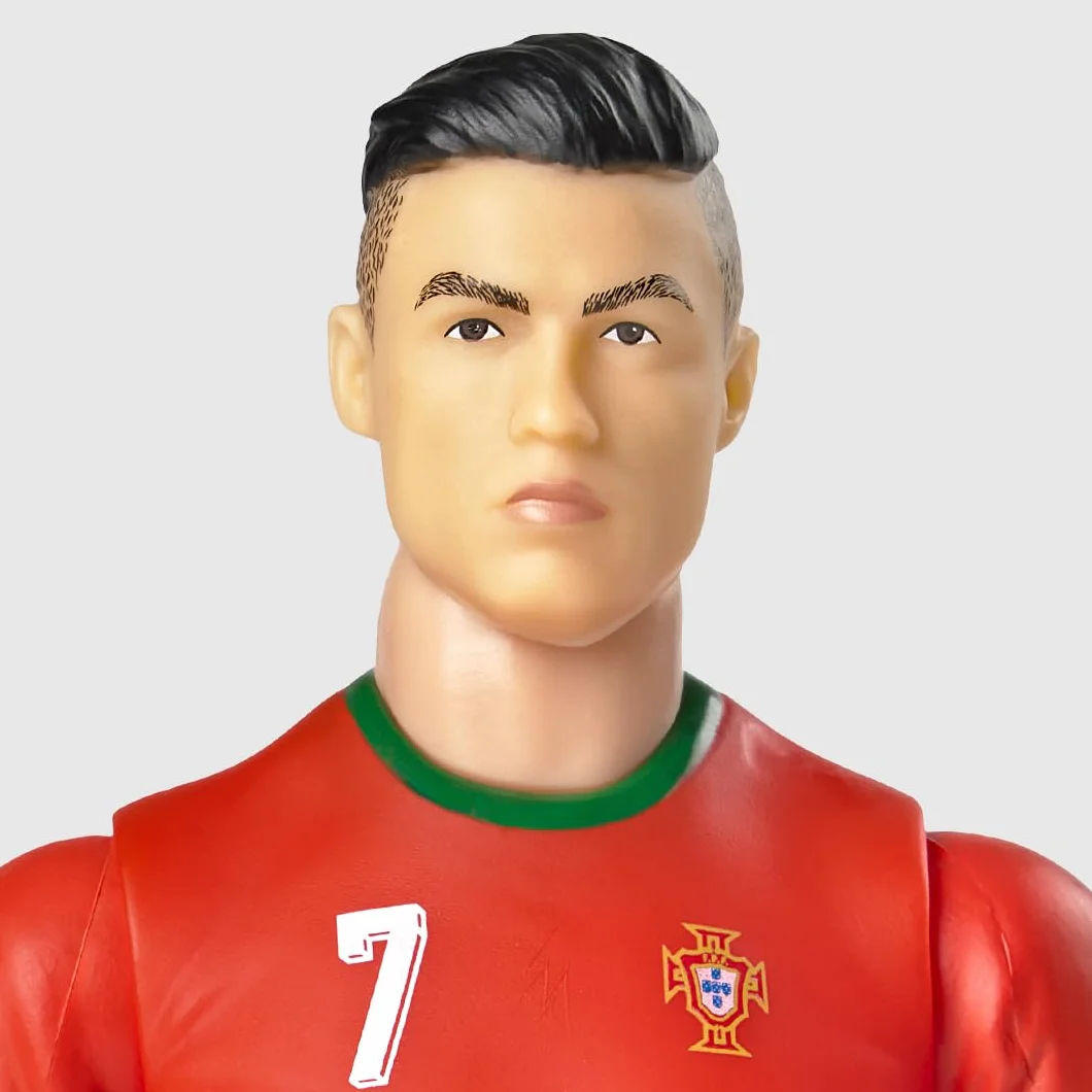 Megableu Statuetta Calcio Ronaldo 20 cm Figura Realistico Articolato Licenza Ufficiale 10 Punti Articolazione Giocattolo Calcio
