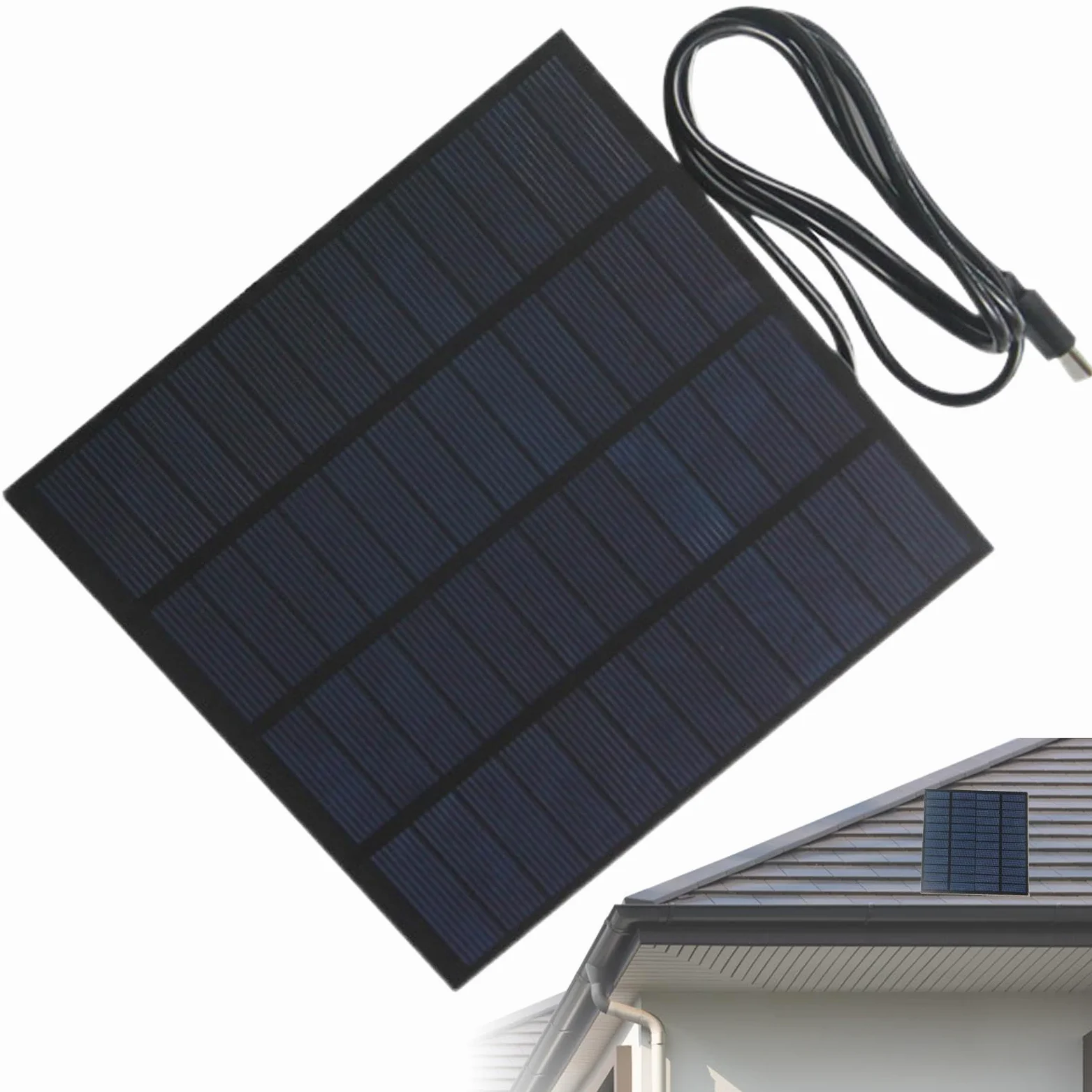 Pannello Solare | Caricabatterie da 20W 12V per Pannello Fotovoltaico | Alimentazione per Cortile Giardino | per Luci da Esterno, Fienile, Giardino, Sentiero, Cortile, Fattoria, Telecamera di Sorvegli