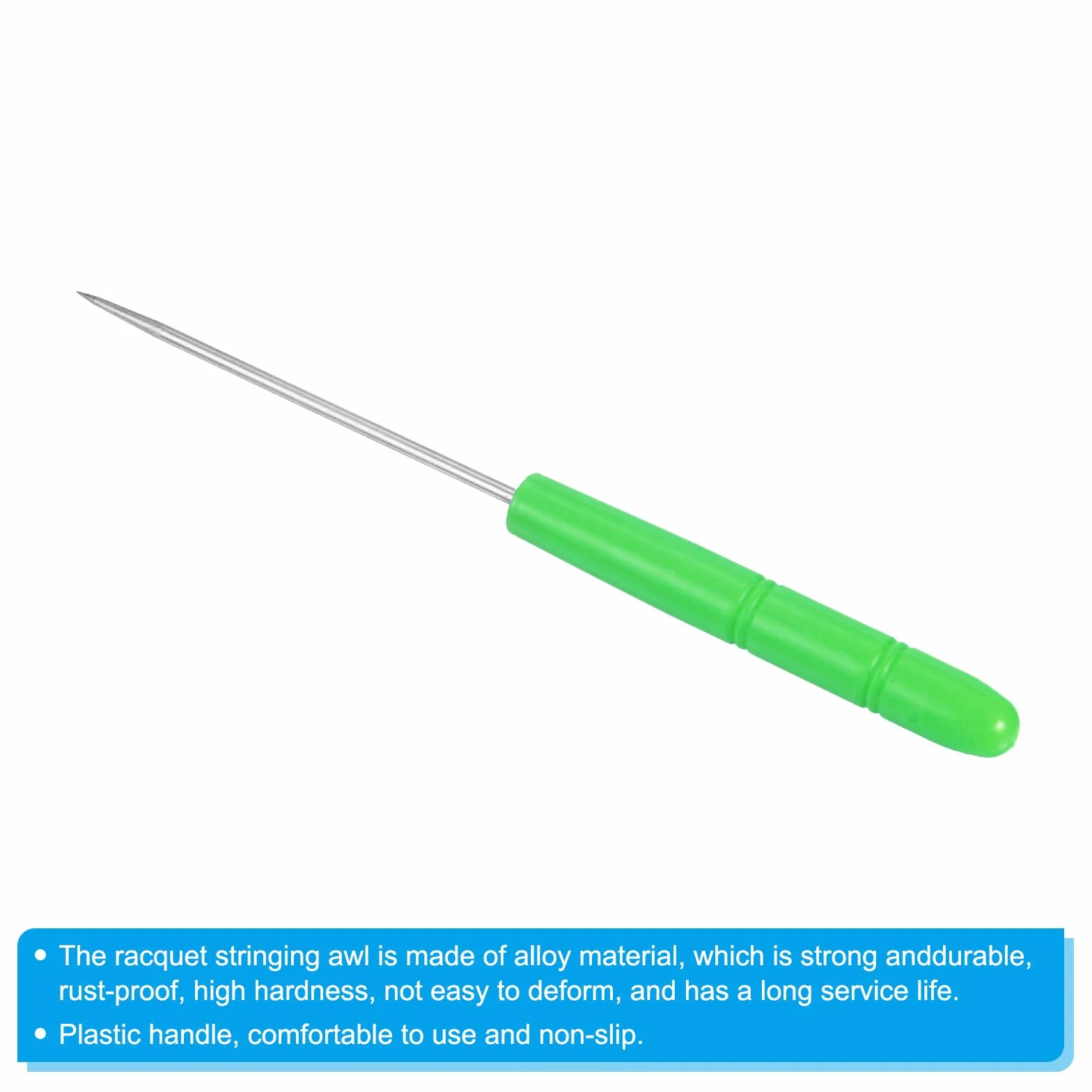 PATIKIL Badminton Racchetta Incordatura Punteruolo 3pz Tennis Racchetta Corda Dritto Punteruoli Guida Strumento Verde