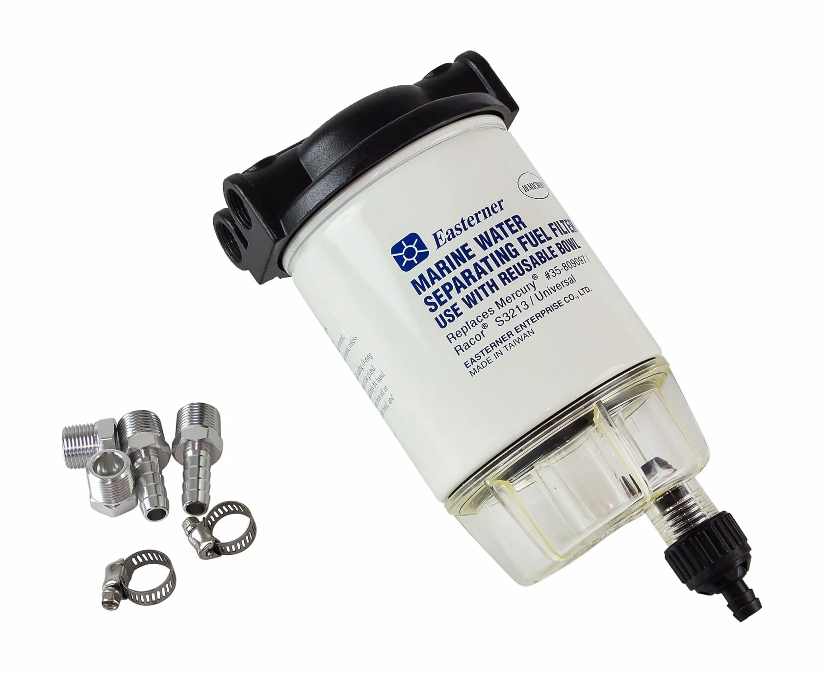 Sacs Filtro Marine Separatore Acqua Carburante Benzina C14573P Compatibile Mercury 35-809097 Racor S3213