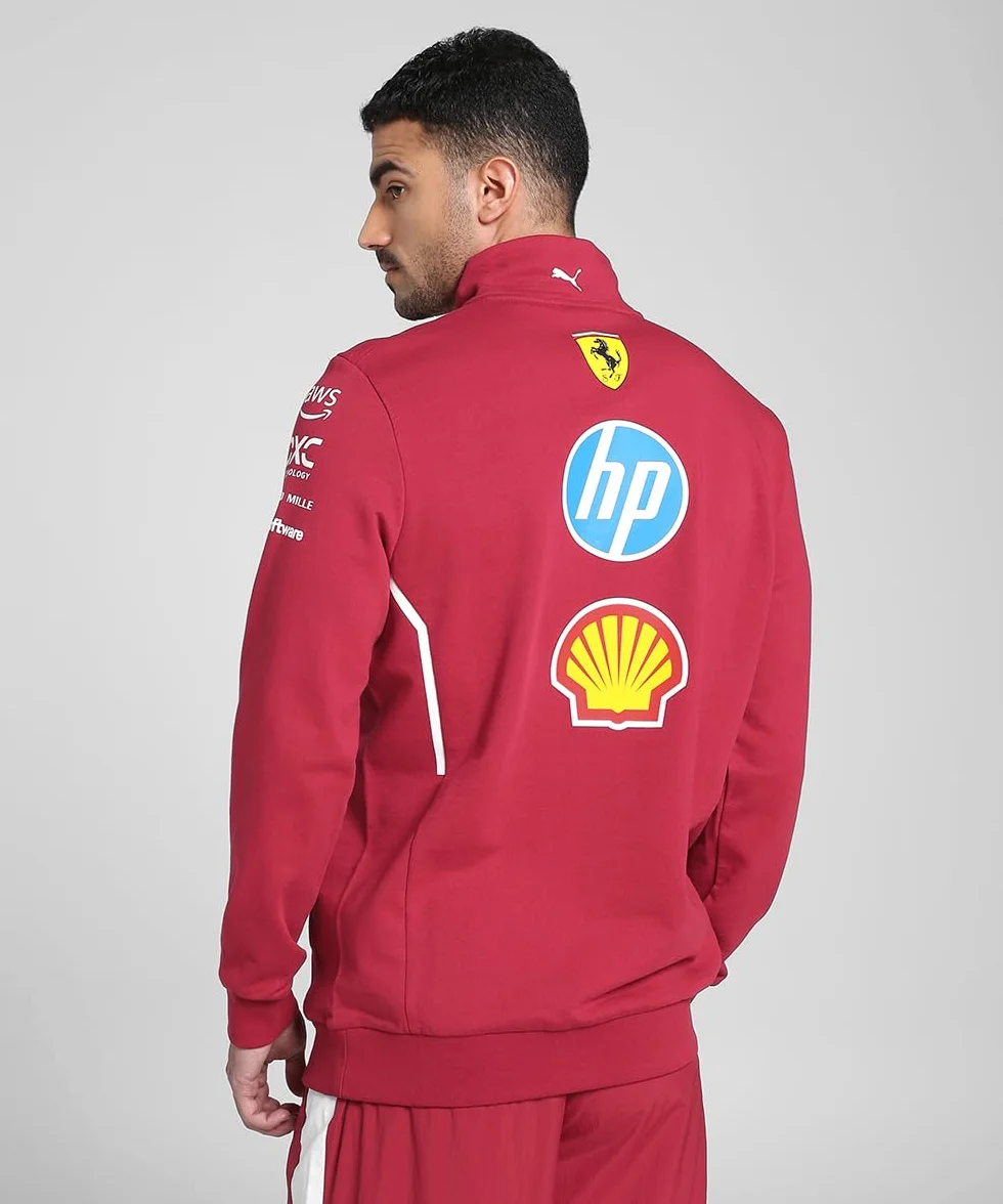 PUMA Scuderia Ferrari F1 Maglione 1/2 Zip Team 2025 Rosso