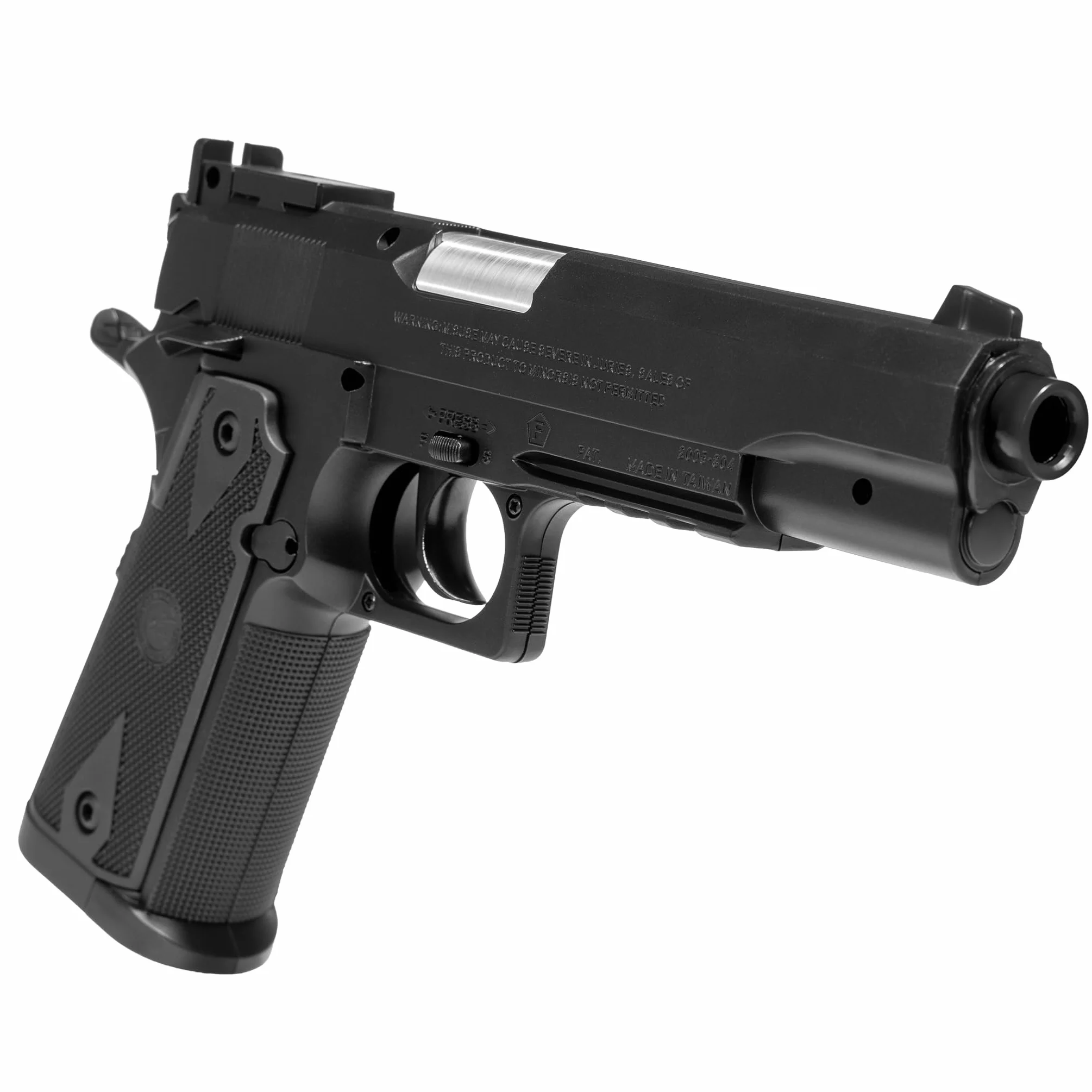 Pistola Softair 1911 Co2 Bundle Completo 5 bombolette 1000 Pallini 6mm nero 0,8 joule