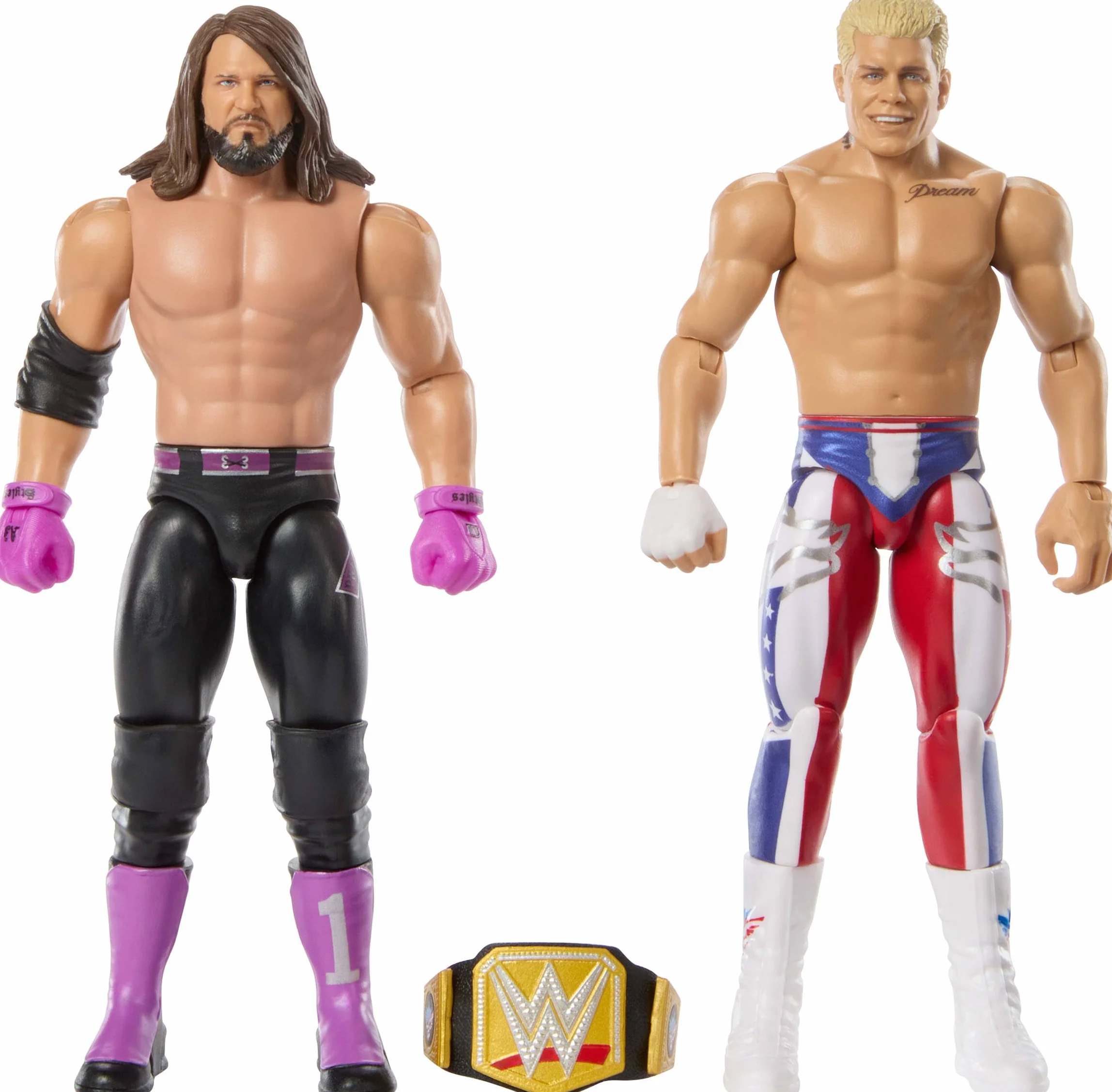 Mattel WWE Main Event Showdown 2-Pack Action Figure Series #22 Cody Rhodes vs AJ Styles 15,2 cm