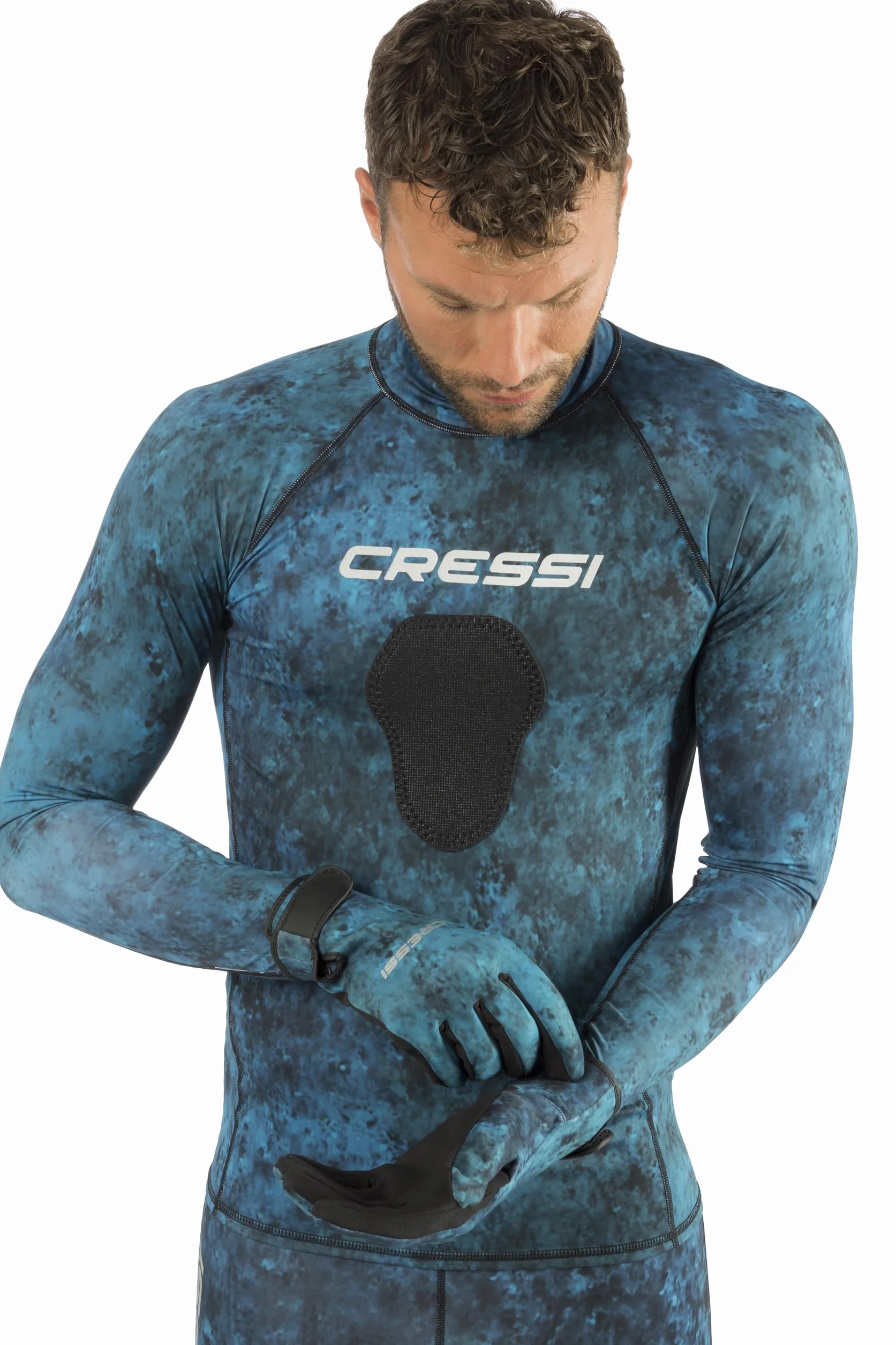 Cressi Hunter Gloves 2mm - Guanti in Neoprene 2 mm per Attivita Subacque, Verde Camo, Unisex Adulto
