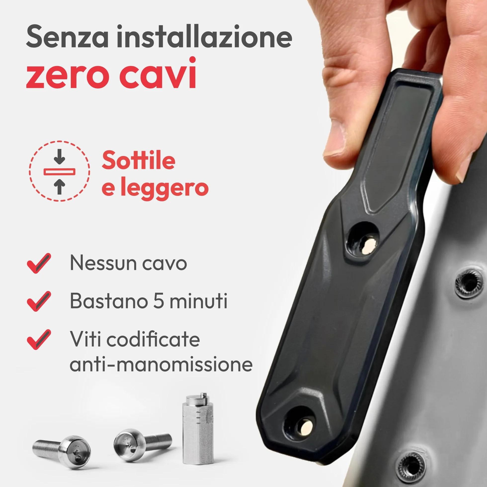 Tracker GPS Bici Antifurto T8 con Sensore di Movimento, Batteria Ricaricabile, Monitoraggio in Tempo Reale