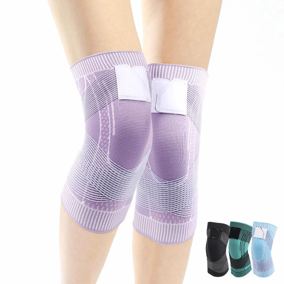 Knee Compression Sleeve with Strap for Men and Women (3XL, Blue)