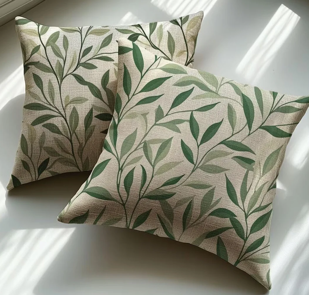Federe Cuscini Divano 35x35 Set 2 Impermeabili Verde Salvia Copricuscini Lino Cerniera Invisibile Garden Furniture Bench