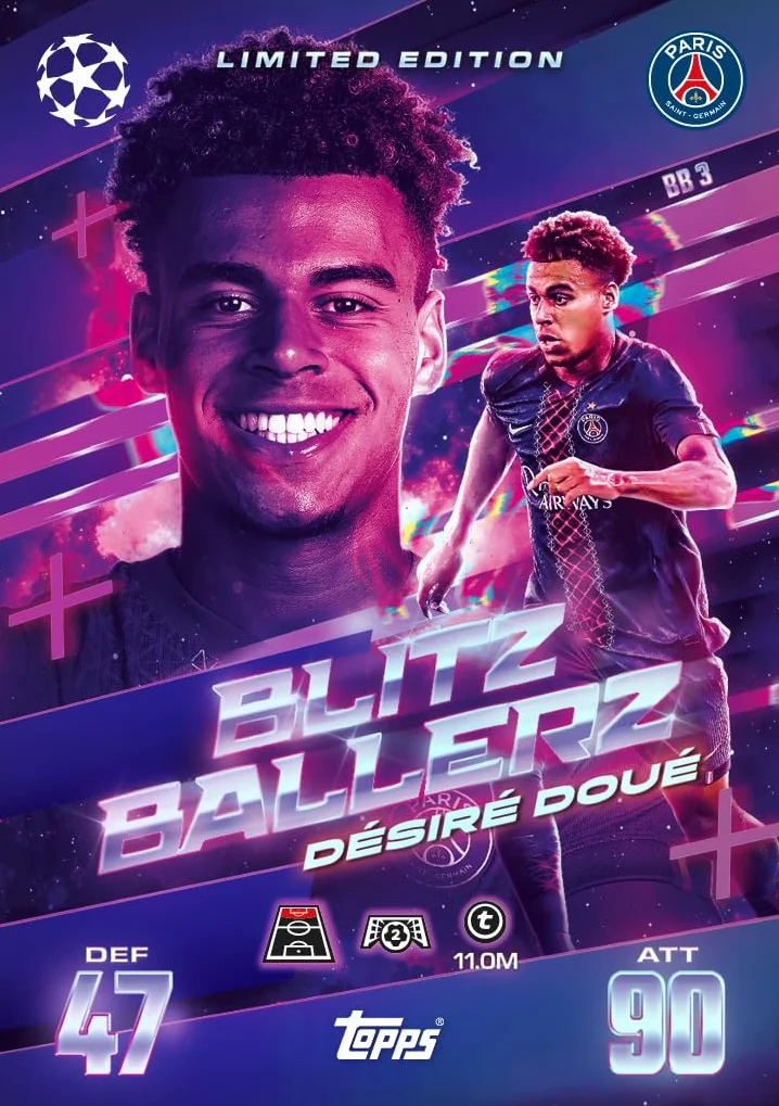 Topps UCC Match Attax Extra 2026 Mega Tin Blitzballers 48 kart 3 karty Blitzballers LE