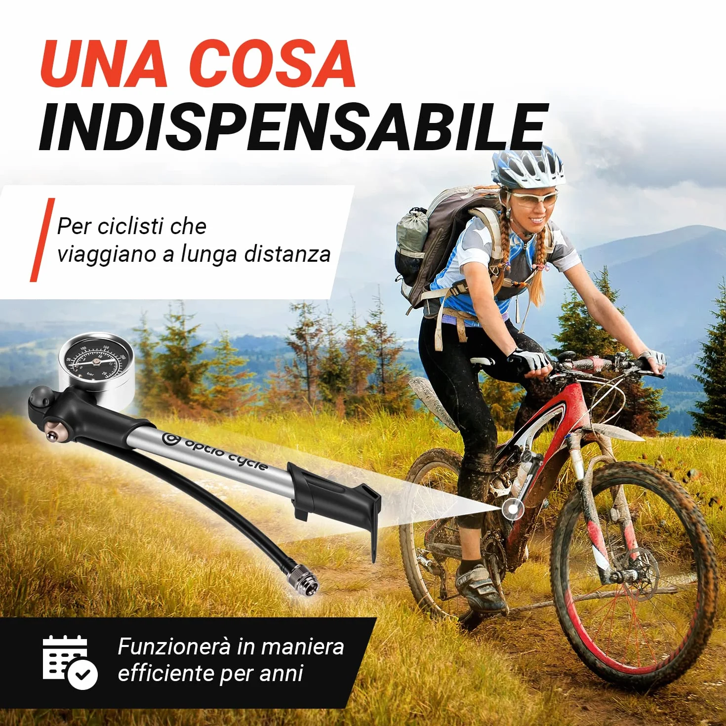 Pompa Ammortizzatori MTB con Manometro – Pompa Sospensioni Bici Compatibile Fox, RockShox, Manitou