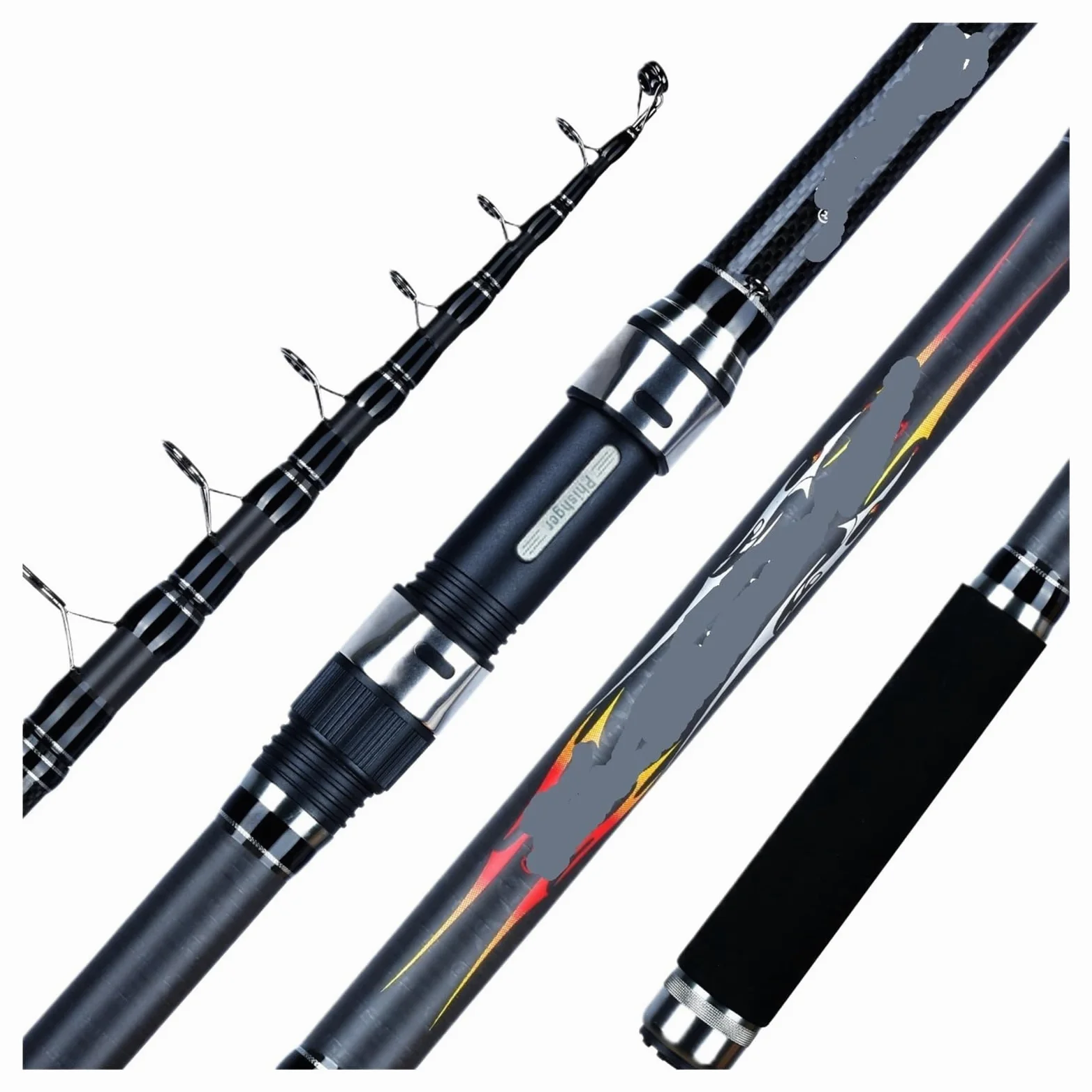 Canna da pesca telescopica surf 30T Carbon Spinning 3,5 libbre di potenza /,9 m/4,2 m rigida for carpa surfcasting, compatibile for 40-160 g