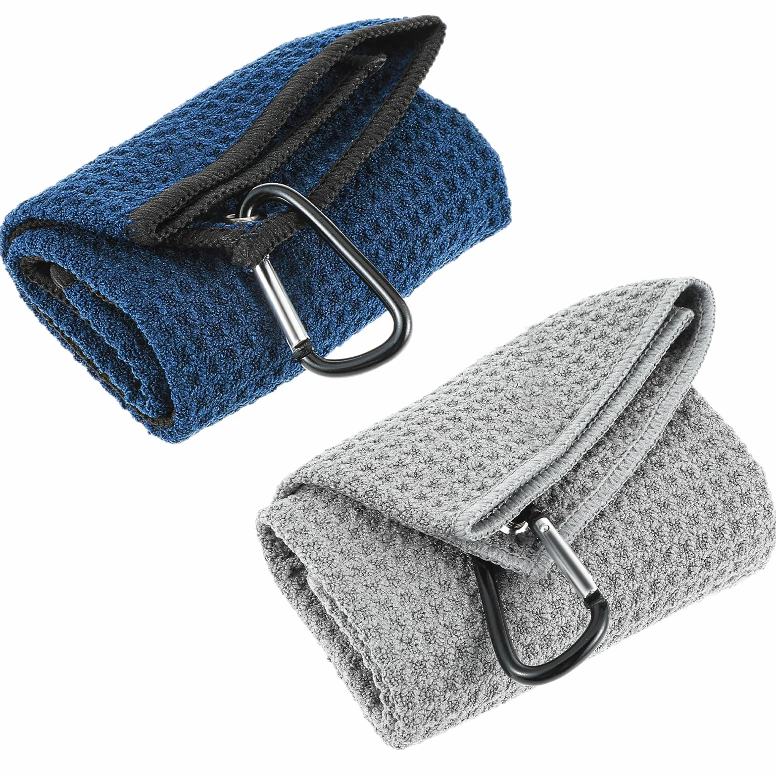 Giantree Asciugamano da golf in microfibra 30x30 cm con clip a moschettone 2 pezzi