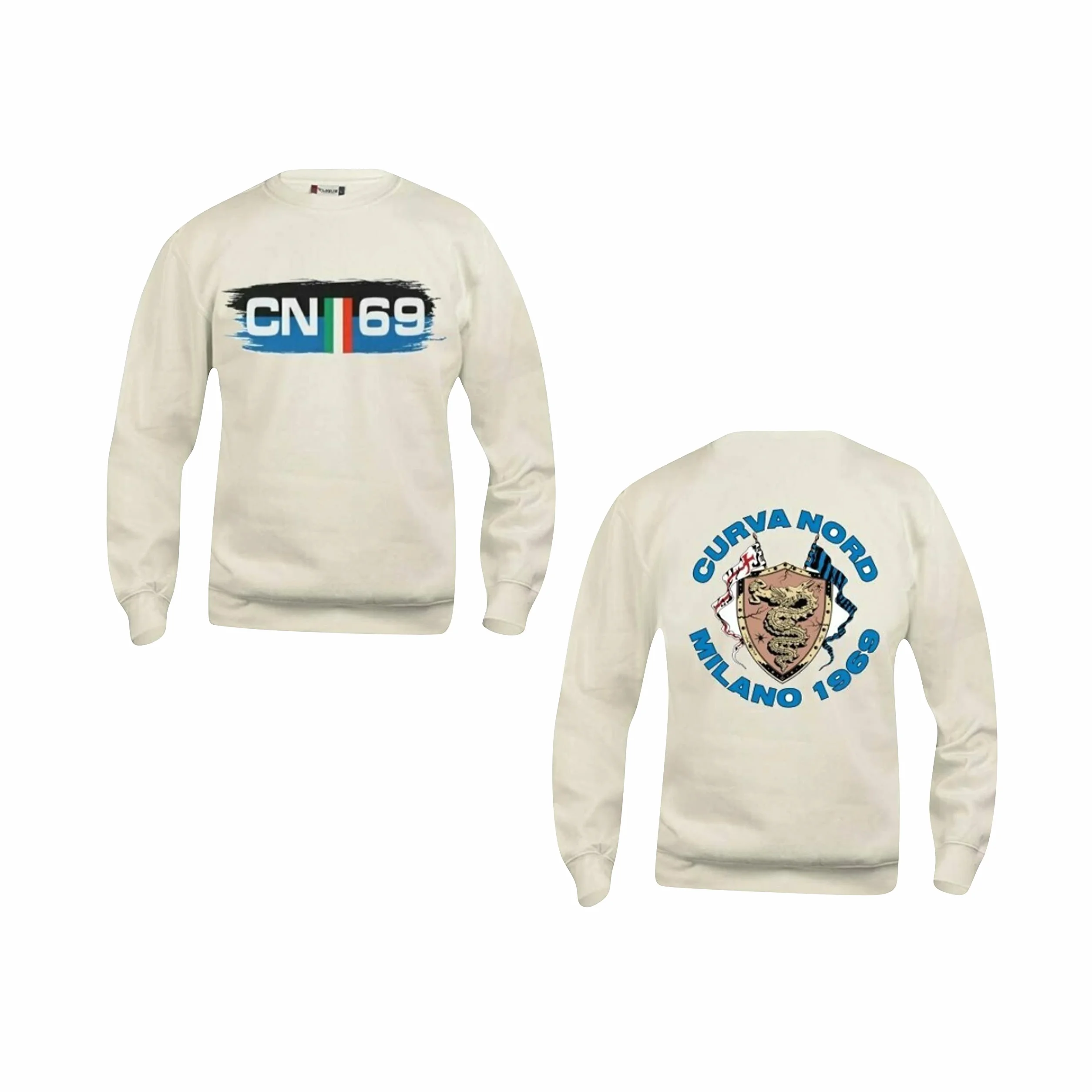 MAESTRI DEL CALCIO Felpa Inter Cappuccio Logo Nera Curva Nord Ufficiale Adulto