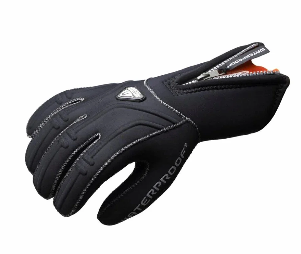 Waterproof – Guanti di nitrile G1 3 mm 5 dita con chiusura lampo