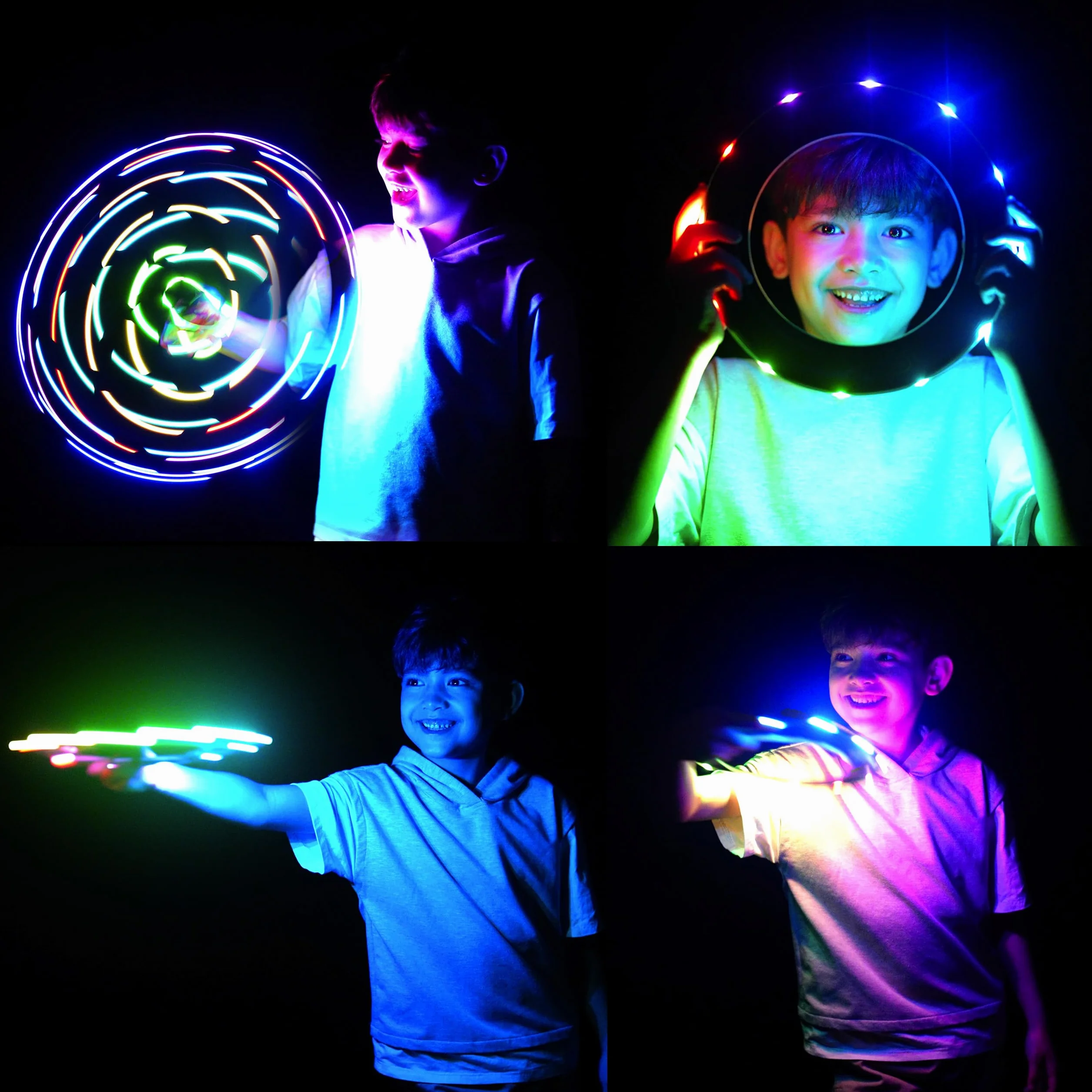 TOSY Latający Pierścień RGB 16 kolorów LED, Wodoodporny, Lekki Frisbee, Prezent na Boże Narodzenie
