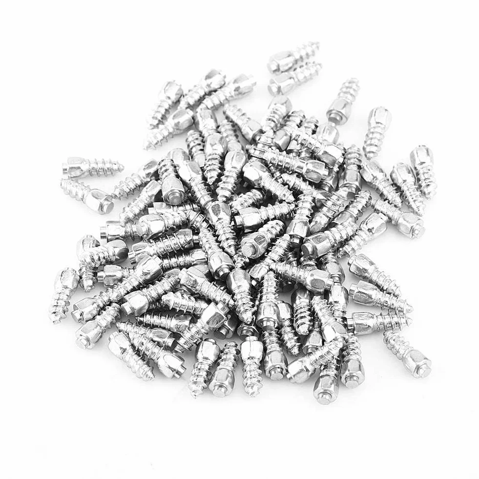 KIMISS Metallo 100 Pz 12mm Snow Ice Nail antiscivolo ruota Vite Accessori perno per auto SUV ATV camion, moto