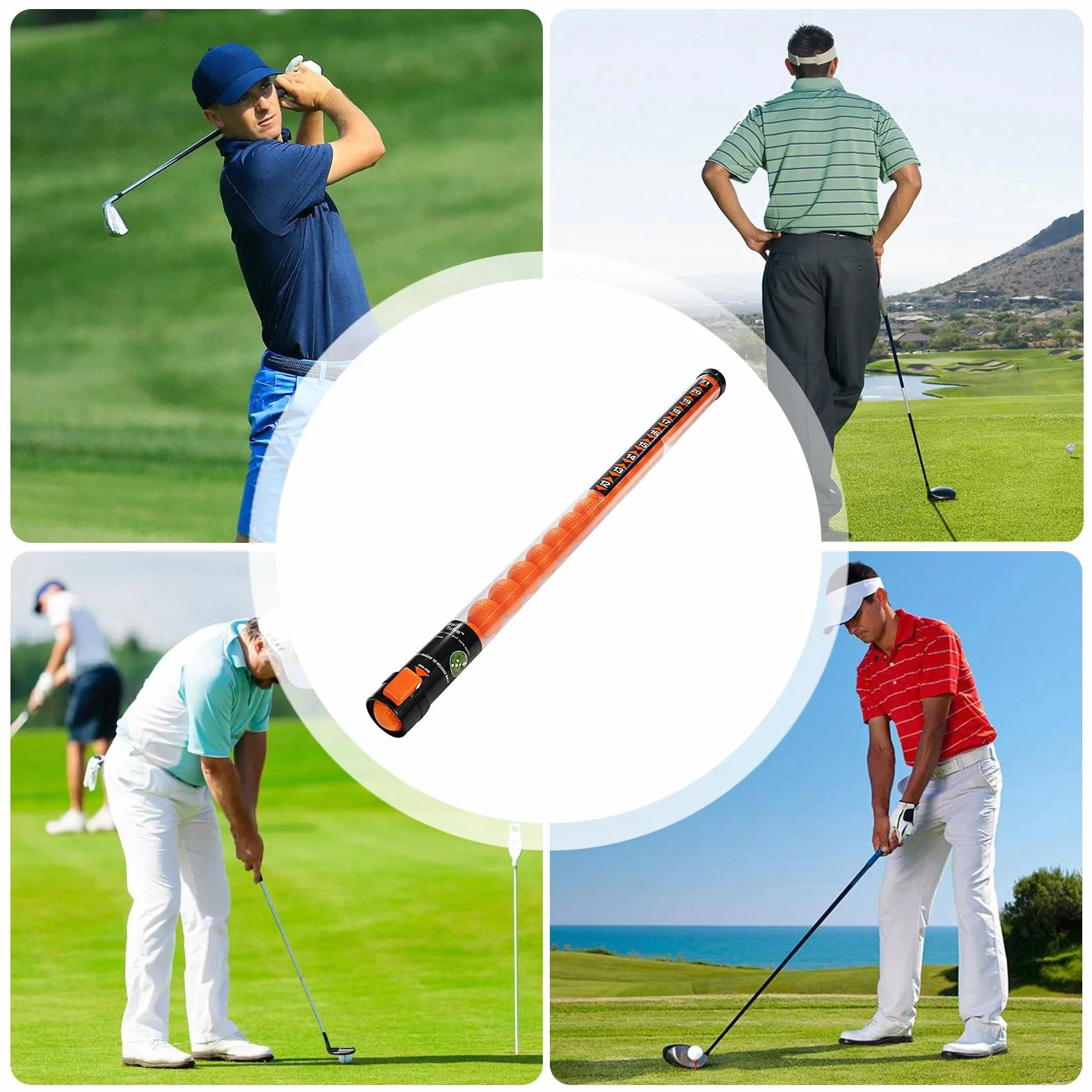 Tubo superiore per recupero delle palline da golf, tubo superiore per la raccolta delle palline da golf,Retriever multifunzionale di grande capacità | Strumenti di raccolta leggeri e