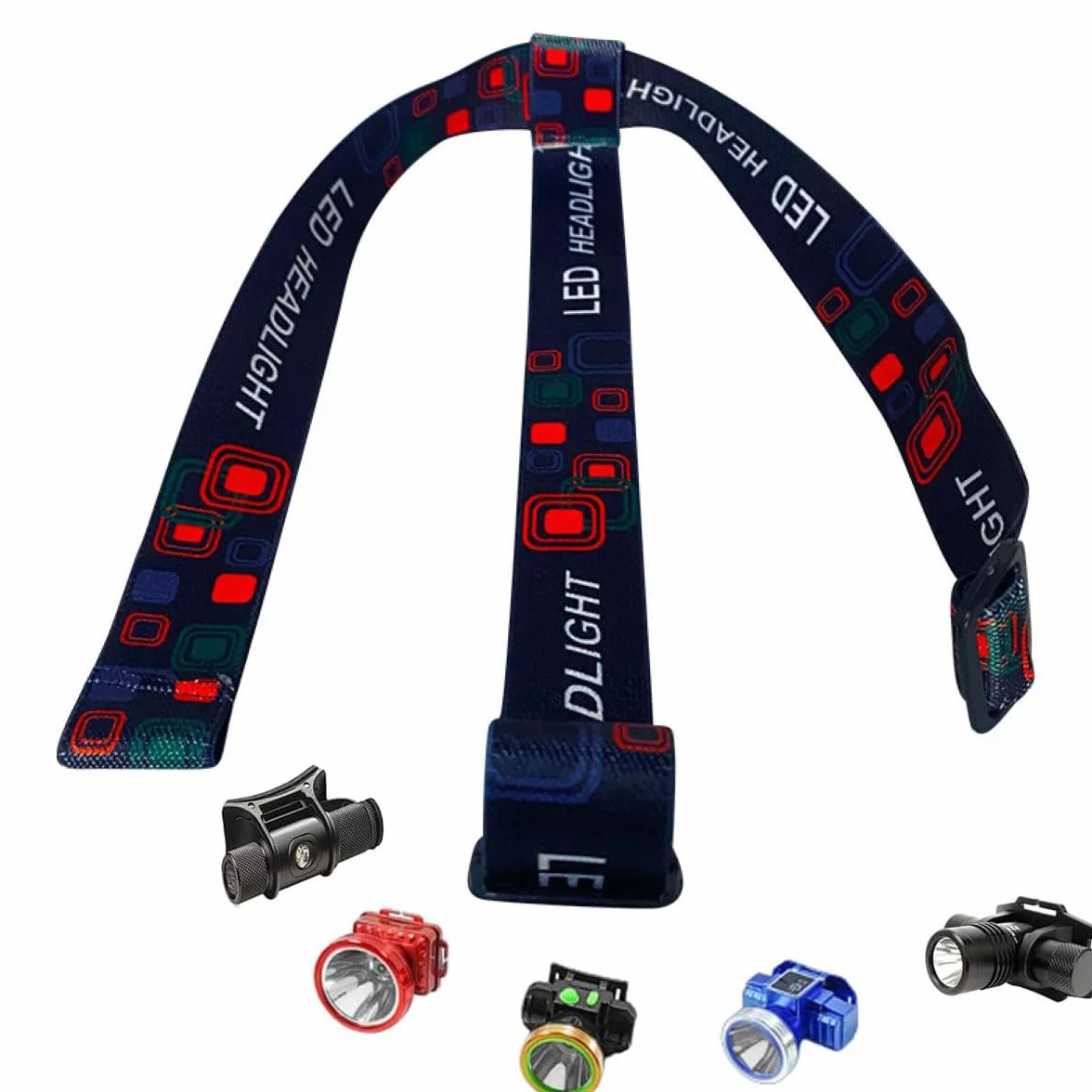 Cinghie Elastiche di Ricambio per Fari, Accessori per Luci Torcia - Confezione da 4