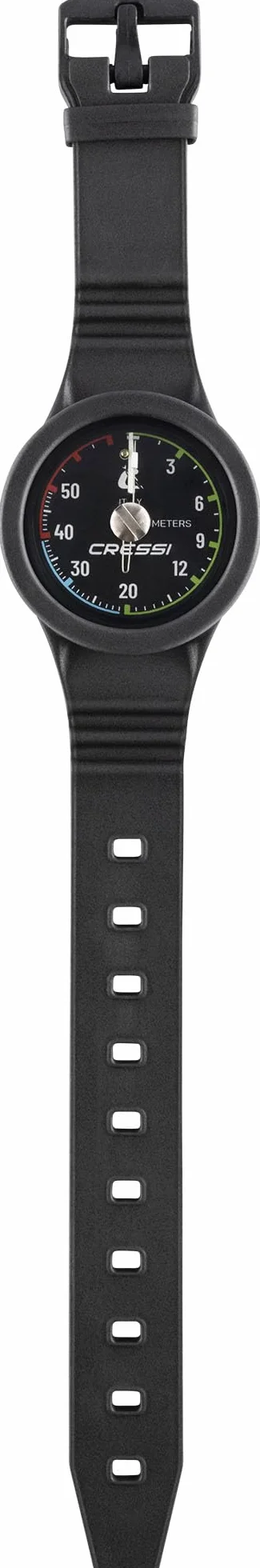 CRESSI Wristband Depth Gauge Bar - Resistente Profondimetro Analogico da Polso con Quadrante Metrico