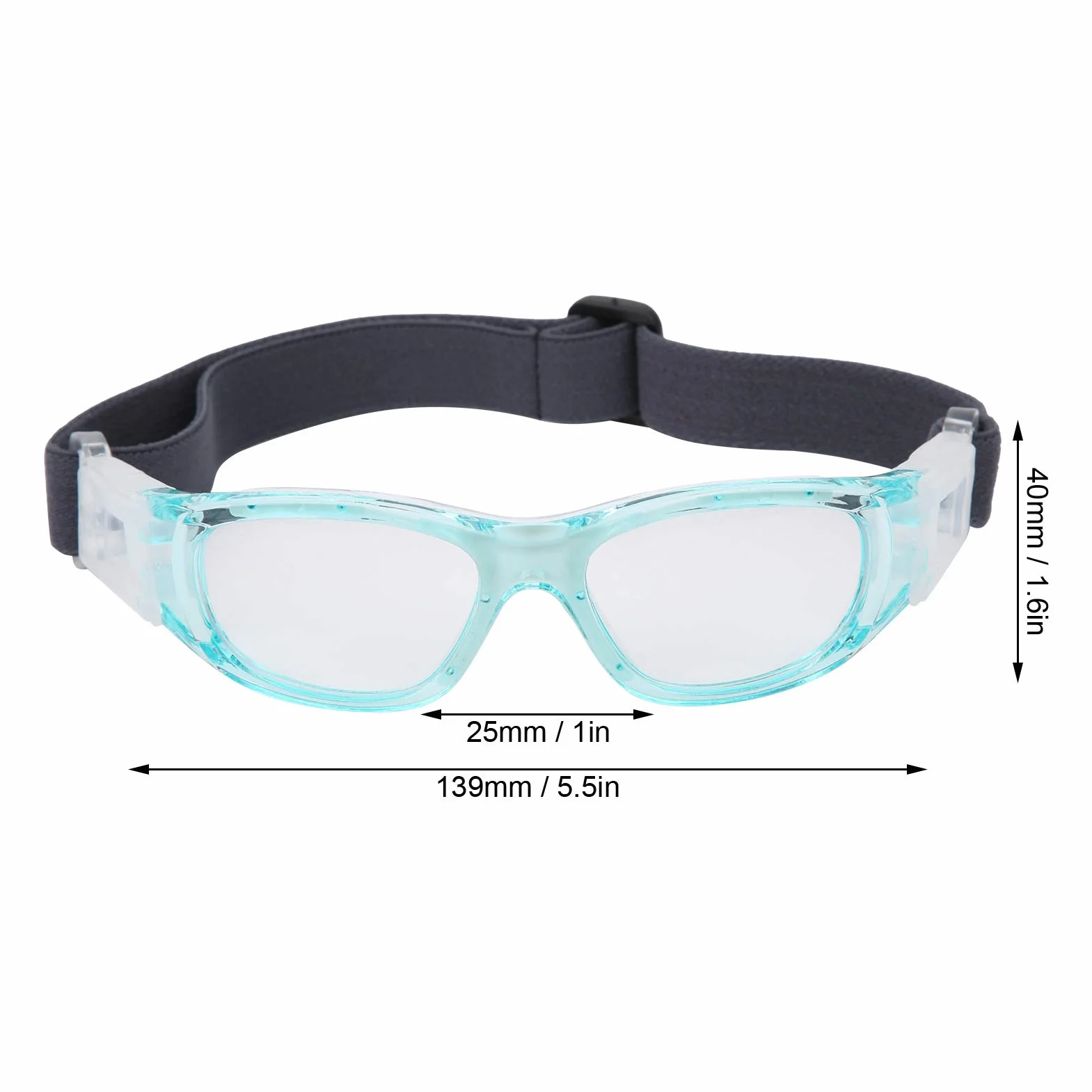 Occhiali da calcio protettivi per bambini per basket, calcio, hockey (blue)