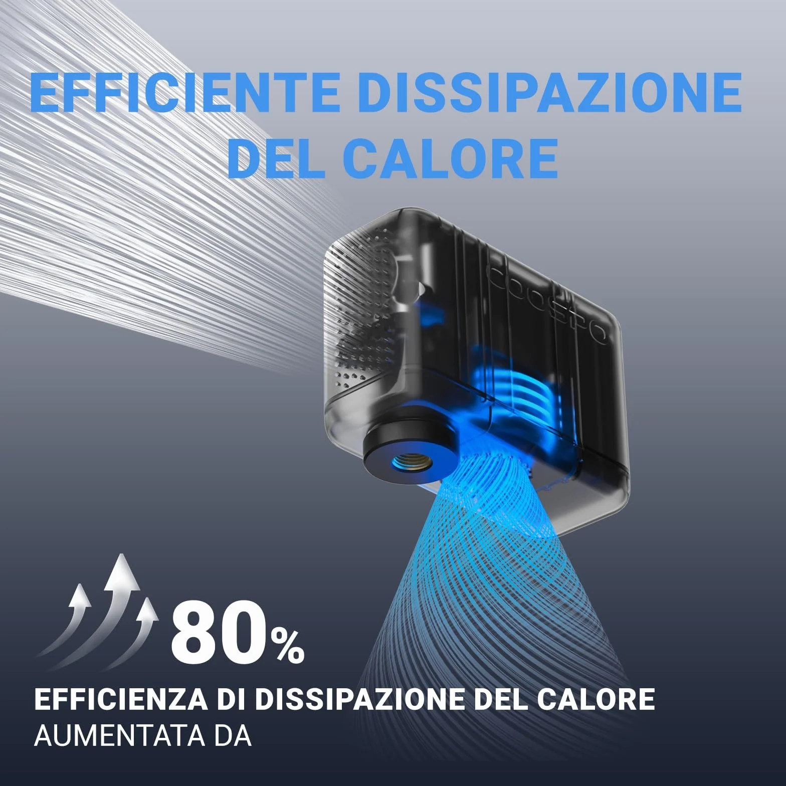 COOSPO X1 Mini pompa elettrica per bicicletta con manometro 120 PSI compressore compatto