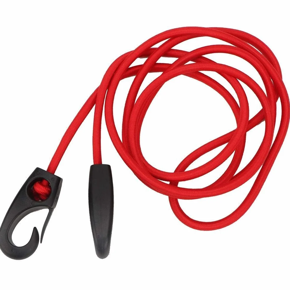 MAGT Elastico Sup Moschettone Barca Kayak Canoa SUP Paddle Guinzaglio Sicurezza Rod con Moschettone 189 cm Rosso