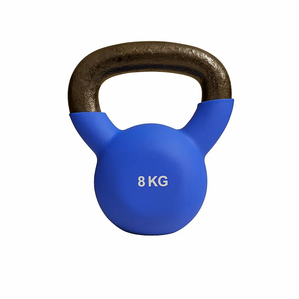 FLG Fitness - Kettlebell in neoprene da 6 a 24 kg, pesi colorati in ghisa per esercizi di forza, cardio e a casa