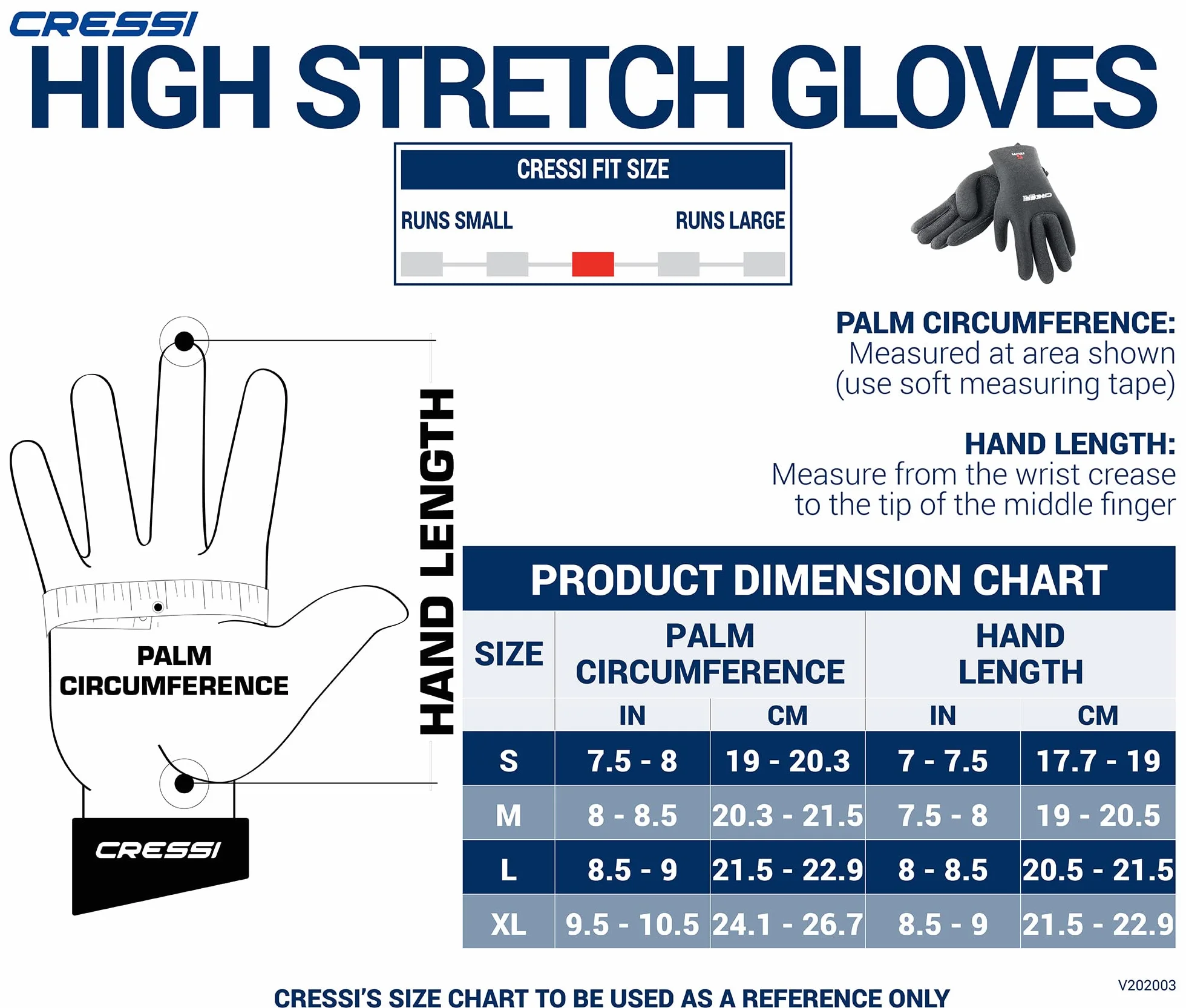 CRESSI High Stretch Gloves, Guanti in Neoprene Elastico per Apnea e Immersioni