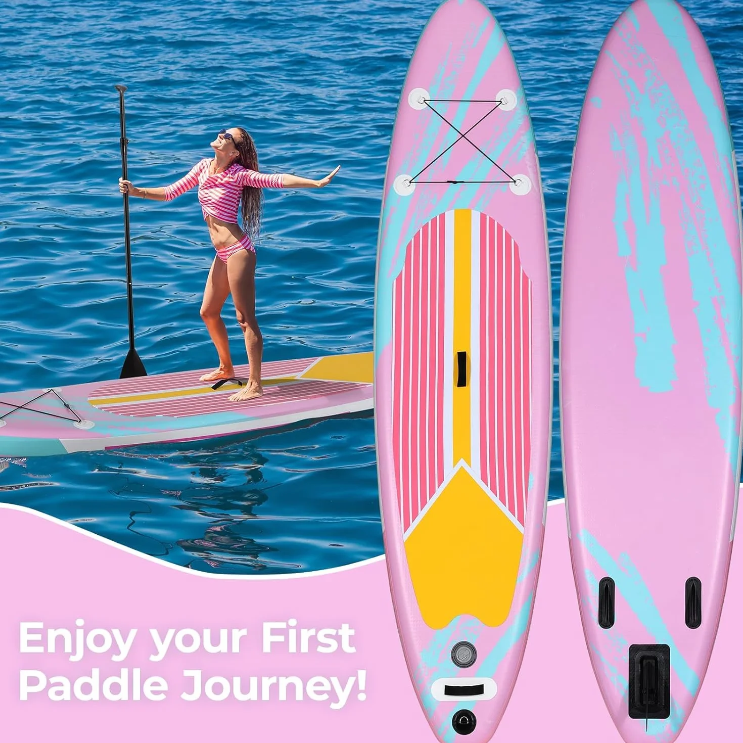 Tavola Sup Gonfiabile Adulti, 305 x 76 x 15 cm - Stand Up Paddle Board Gonfiabile con Grande Stabilità per Tutti I livelli Di Abilità, Per Yoga Touring Pesca, 200 kg