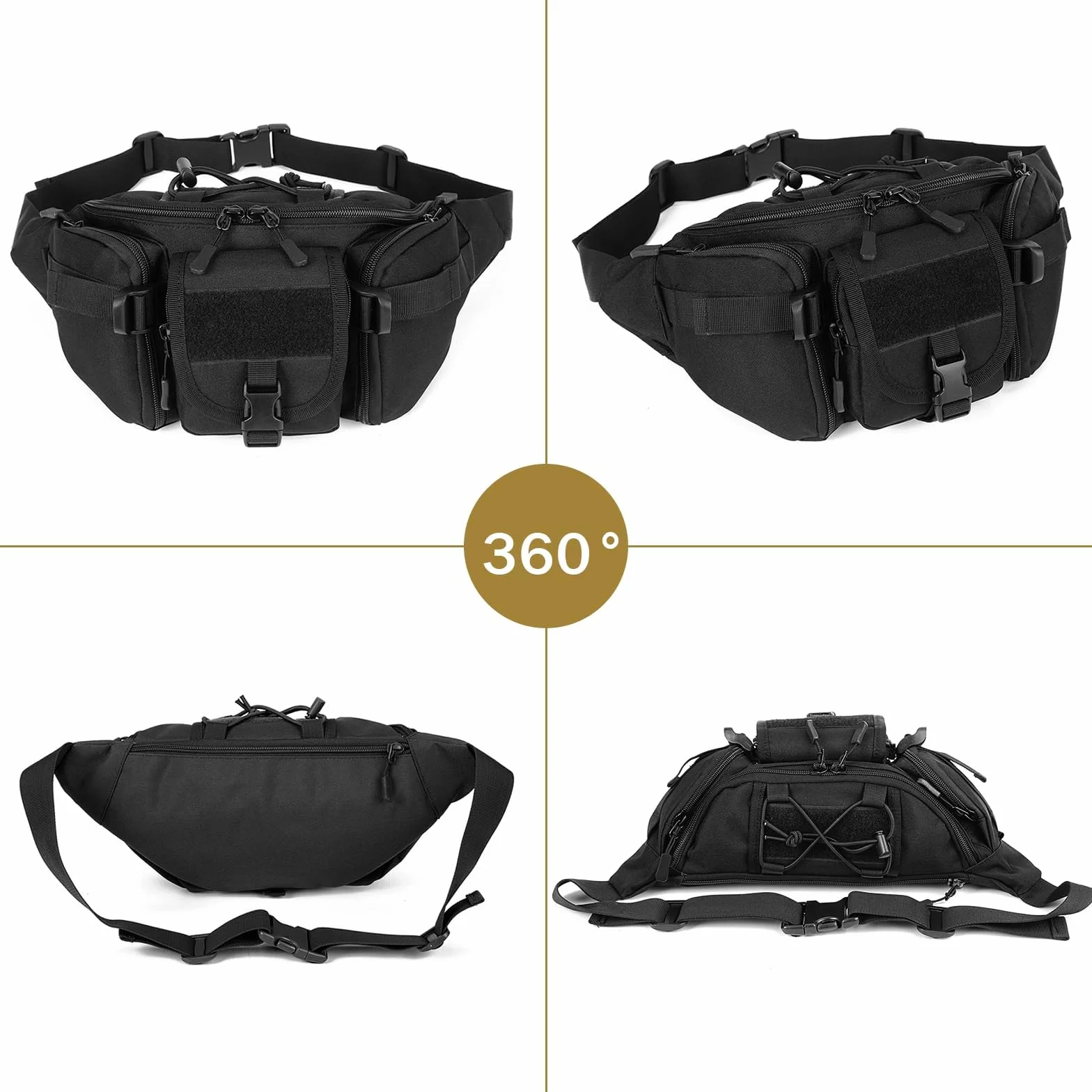Huntvp Marsupio Tattico Sportivo Borsa Petto Militare per Campeggio Escursione Ciclismo Viaggio Trekking Outdoor