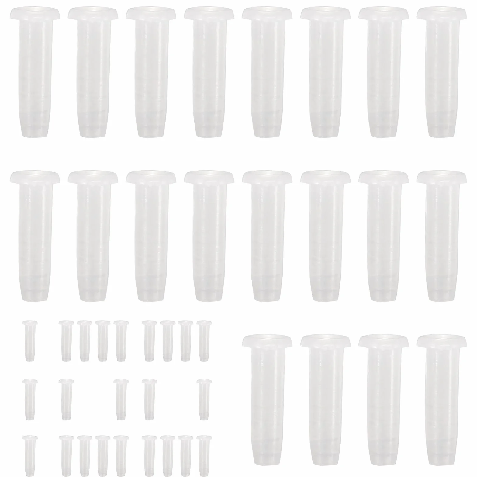 Occhielli da racchetta 100 pezzi bianco trasparenti con strumento nylon tenditore