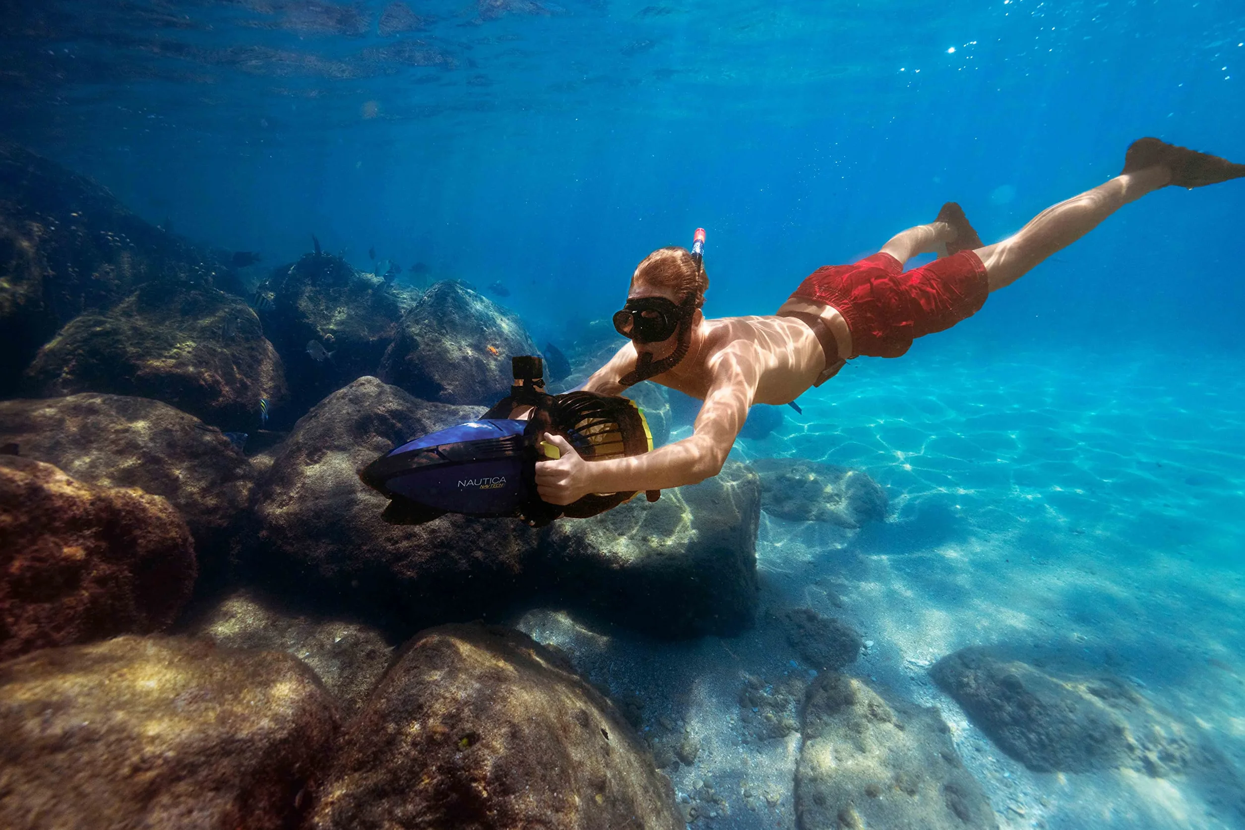 Nautica Seascooter Elettrico Navtech I DPV 500w Li-Ion Subacquea Snorkeling