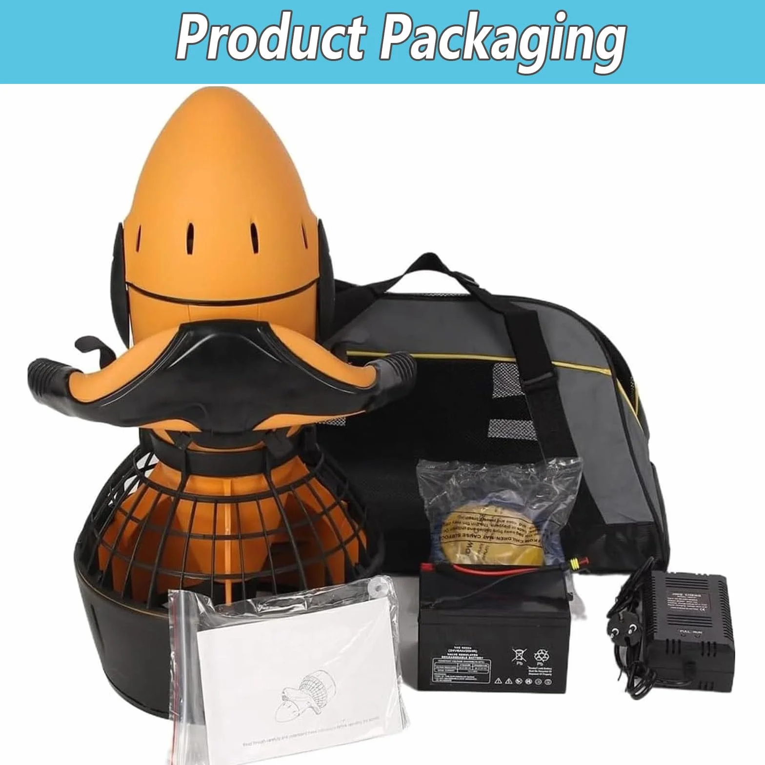 Seascooter Subacqueo 500 W, Underwater Booster Doppia Velocità per Immersioni e Snorkeling
