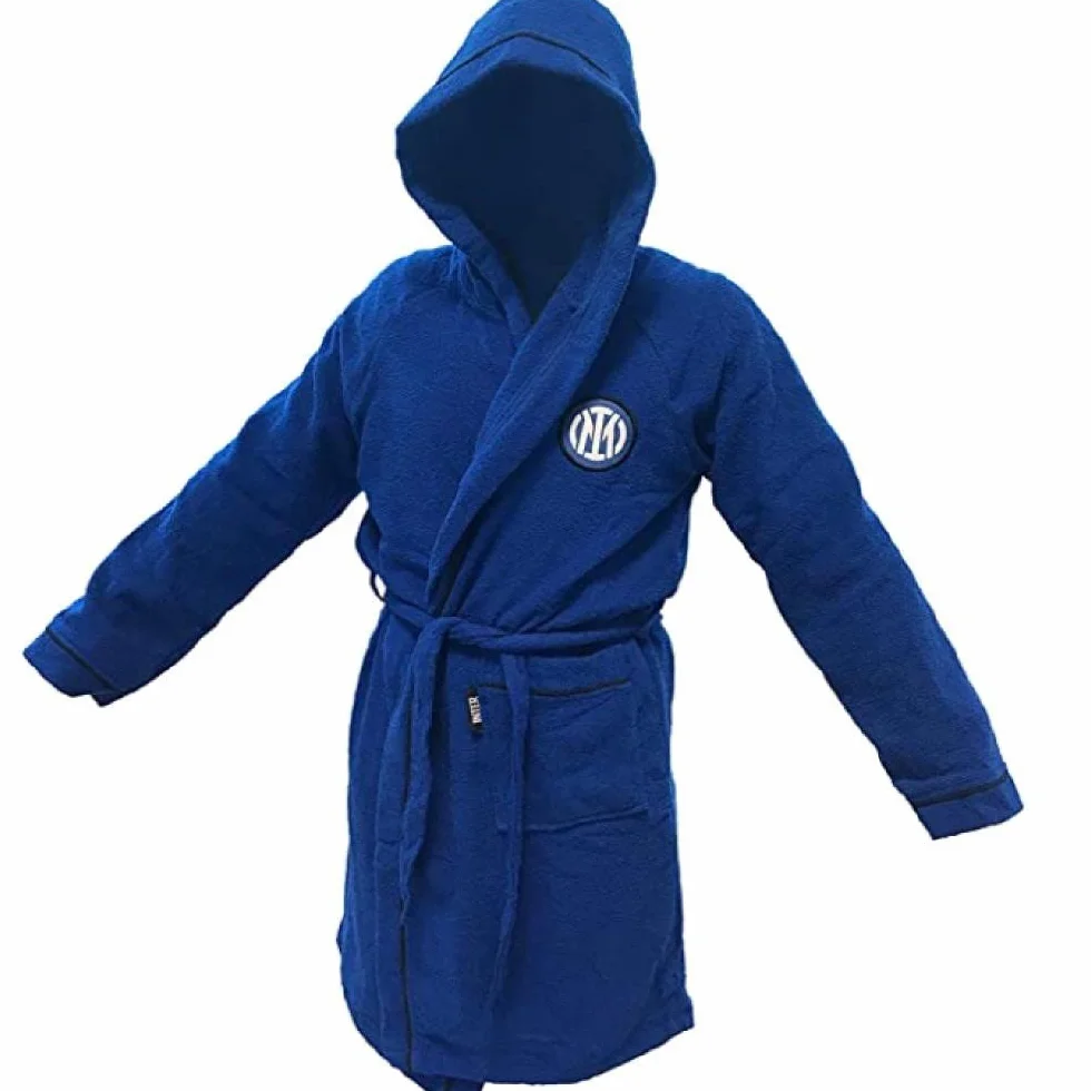 FC Internazionale Milano Inter Accappatoio In Microspugna Uomo Ufficiale Neroazzurri Calcio