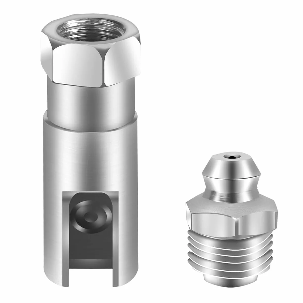 Sarini Raccordo per Grasso ad Angolo retto 90° NPT 1/8" Guarnizione per Pistola Camion agricoli