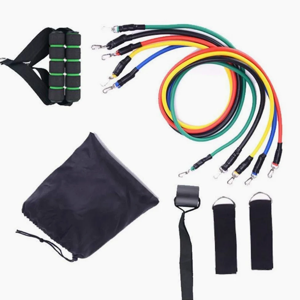 AIZYR Bande di Resistenza, Bande di Allenamento Fitness Elastici con Maniglie per L'allenamento di Resistenza, Fasce di Resistenza Fino A 100 Libbre