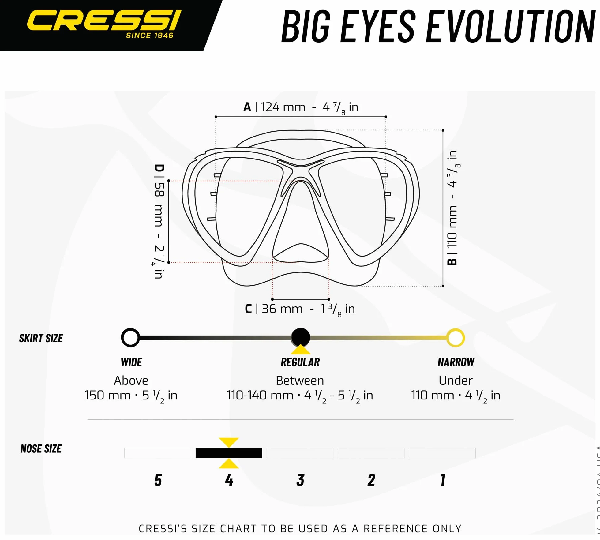 Cressi Big Eyes Evolution Maschera Subacquea Unisex Adulto