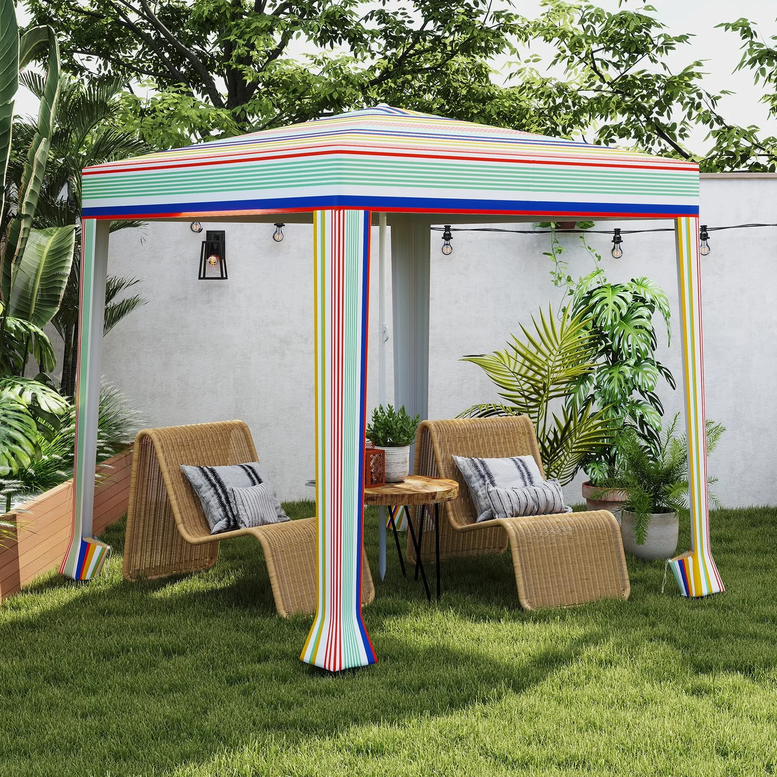 COSTWAY Tenda da Spiaggia Pieghevole 200x200 cm con Borsa da Trasporto