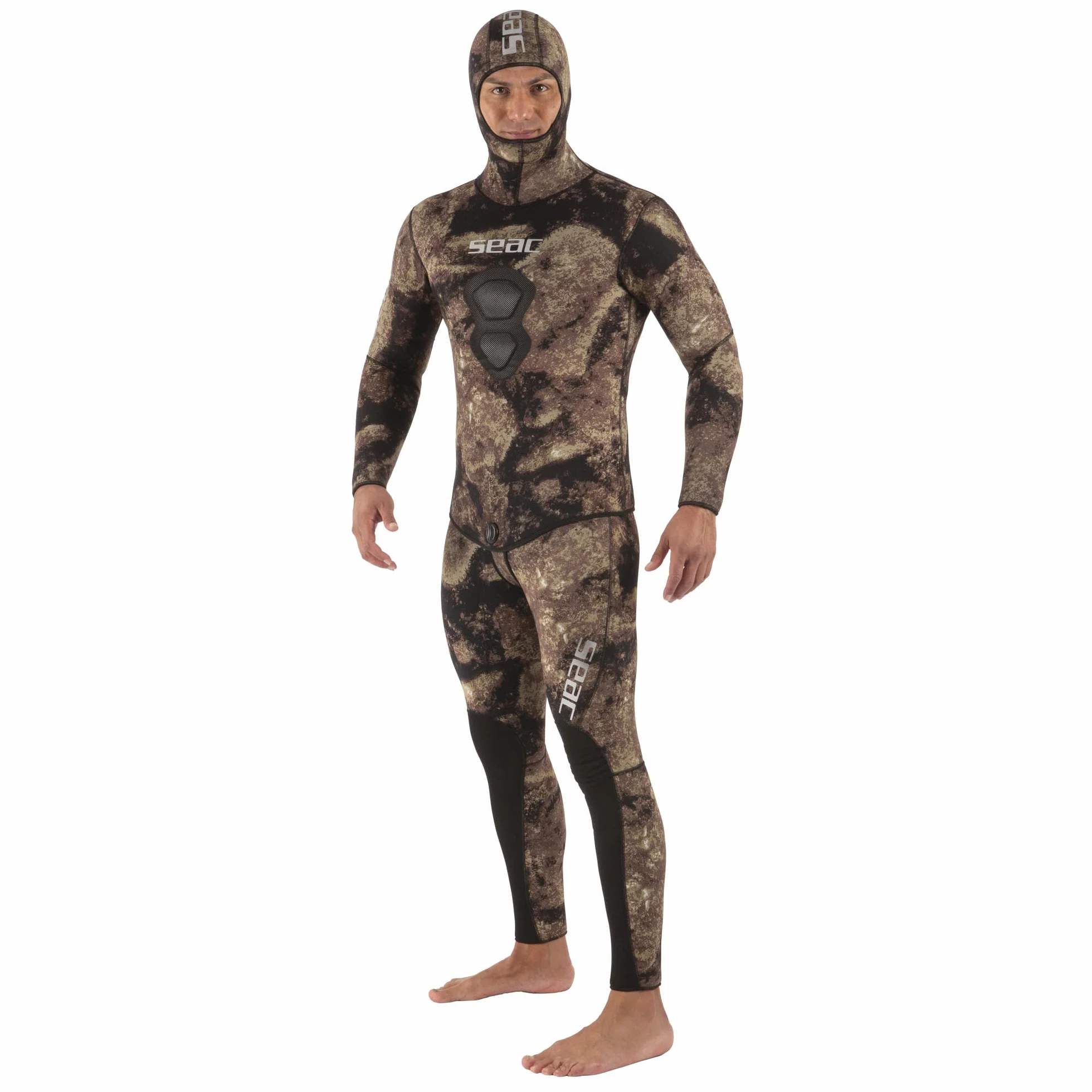 Muta in Neoprene Seac Royal 3.5mm per Apnea e Pesca Subacquea, Salopette e Giacca con Cappuccio