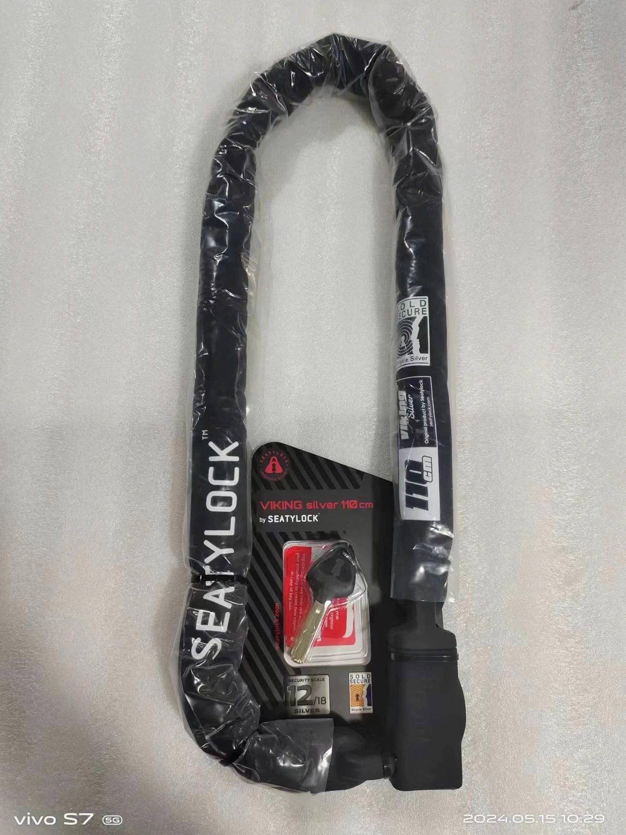 Seatylock Viking Silver 110 cm
