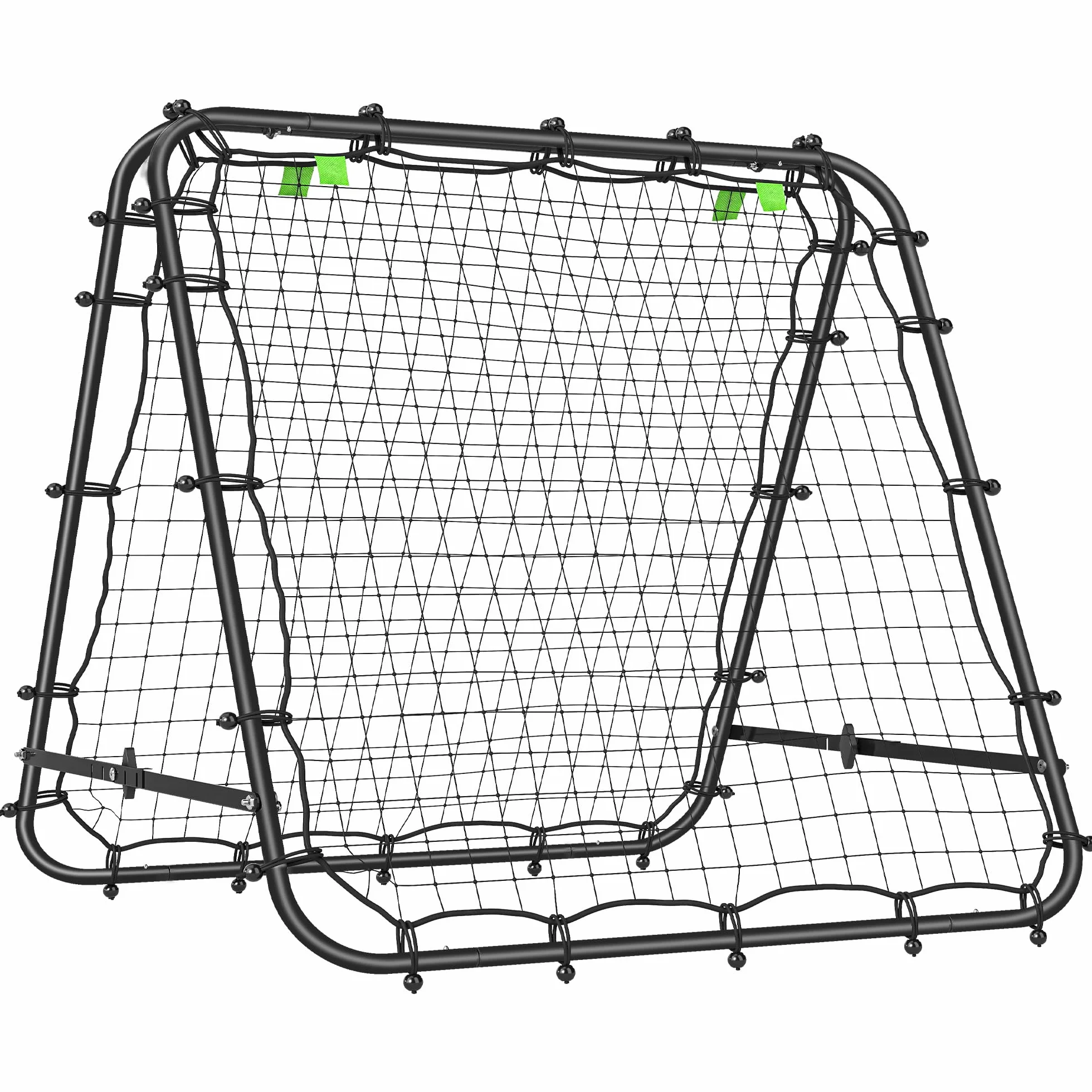 HOMCOM Pieghevole Rete di Rimbalzo Calcio 100x95x90 cm Acciaio Angolazione Regolabile Allenamento Baseball Pallavolo