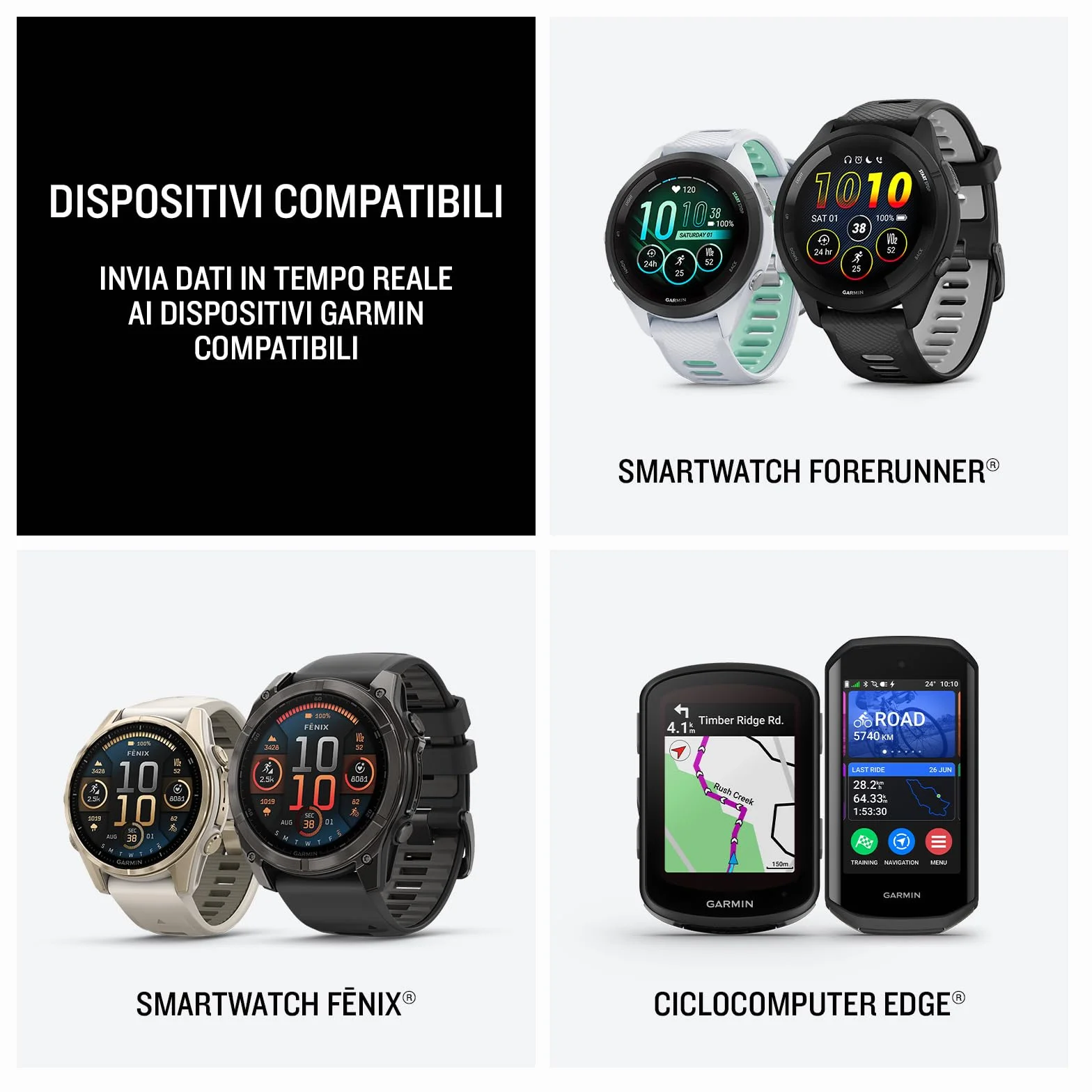 Garmin HRM-200 M-XL Fascia Cardio Bluetooth ANT+ Multisport HRV Impermeabile 3 ATM Lavabile Autonomia 1 Anno
