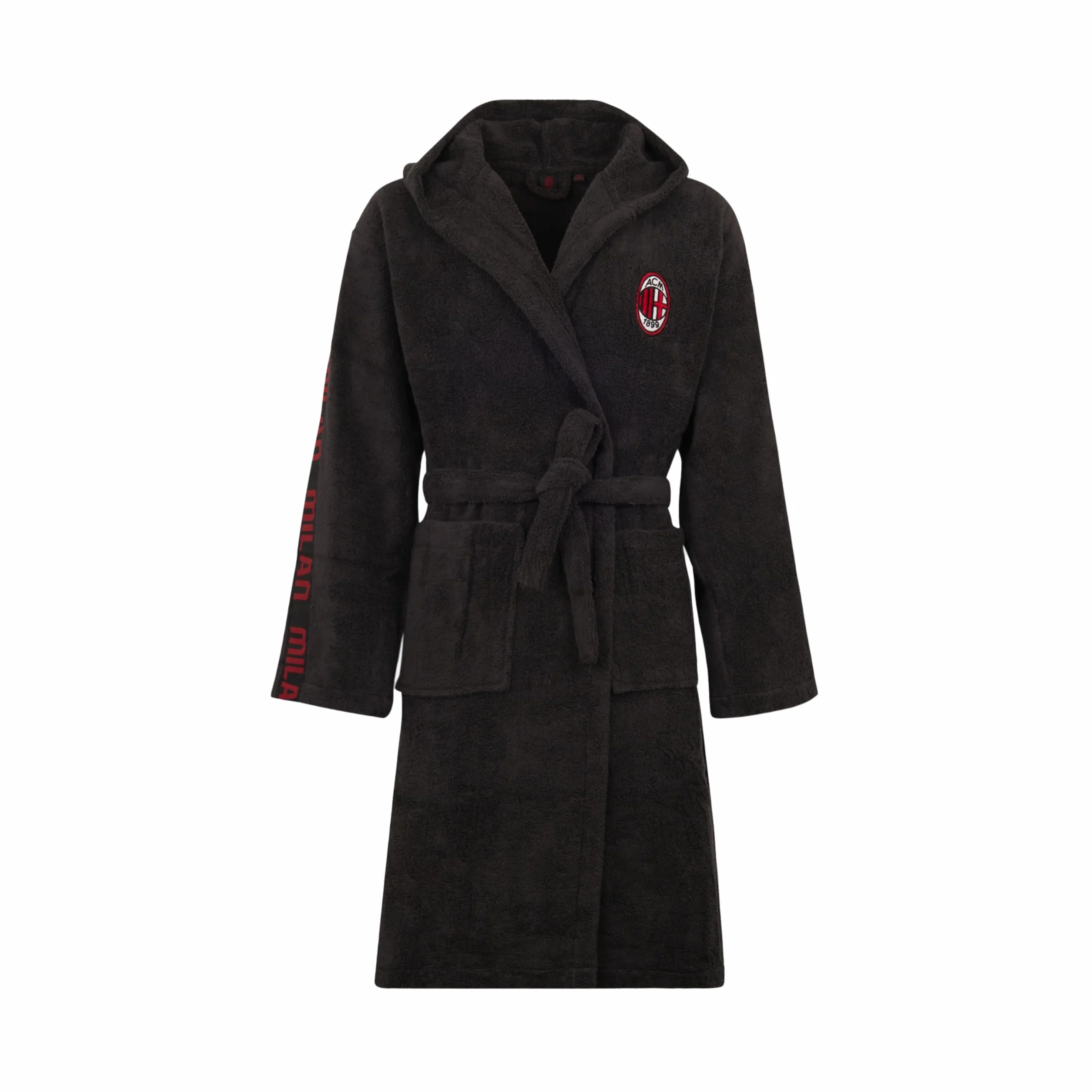 A.C. Milan Accappatoio nero con logo per Adulto Taglia L/XL