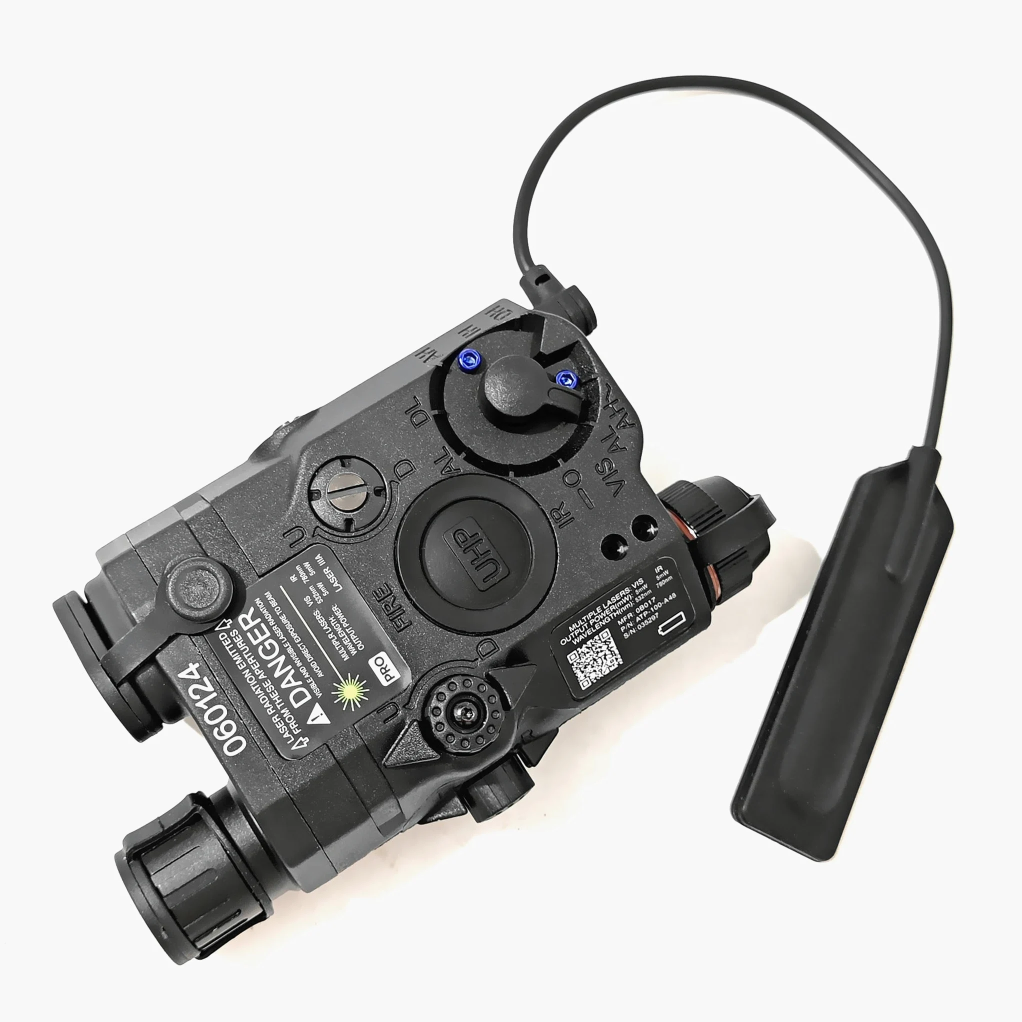 HWZ PEQ-15 Style Battery Case Box LED Flashlight (Black) for AEG GBB CQB tb68