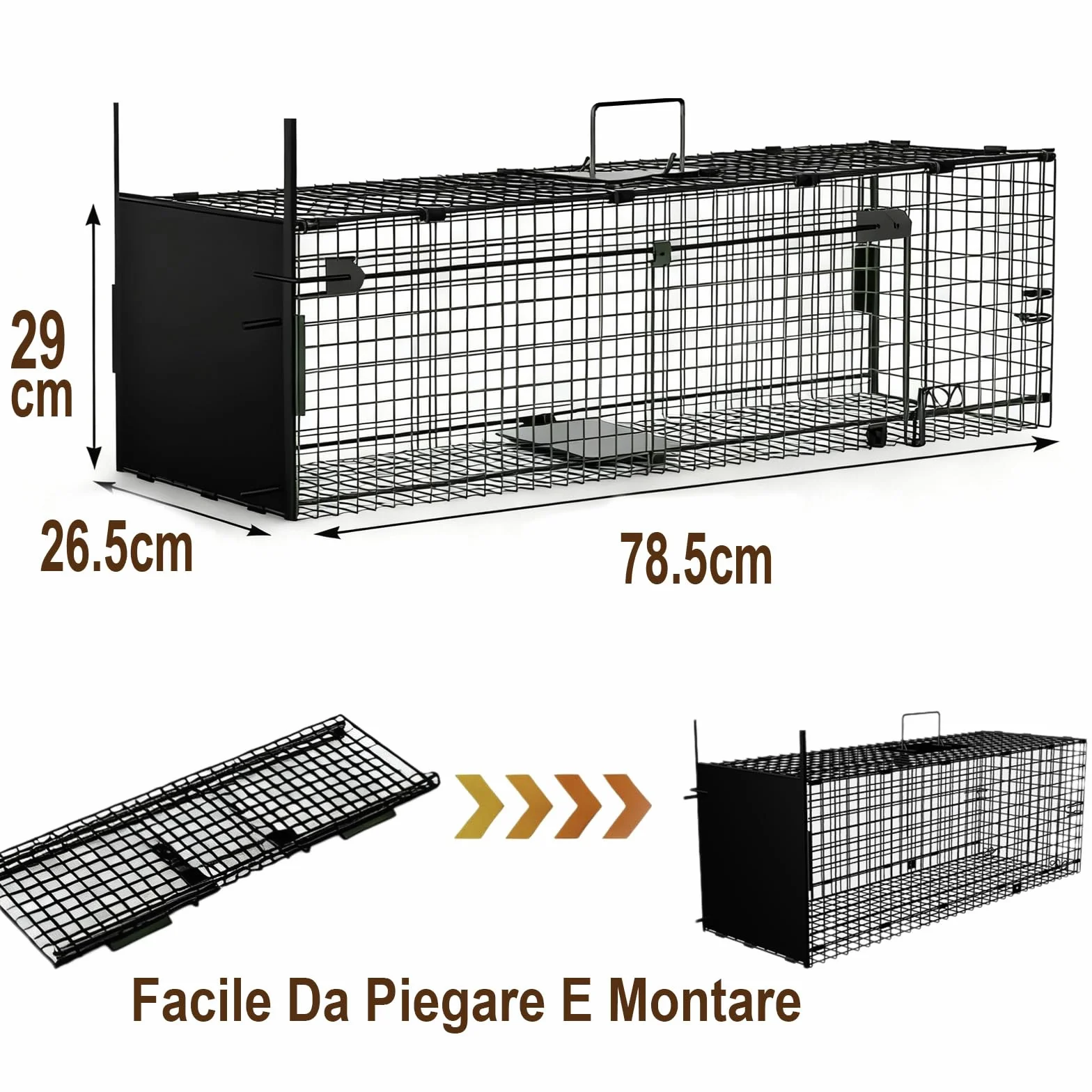 Amagabeli Trappola per topi vivi Gabbia grandi dimensioni cattura topi arvicole criceti Sportello A Caduta